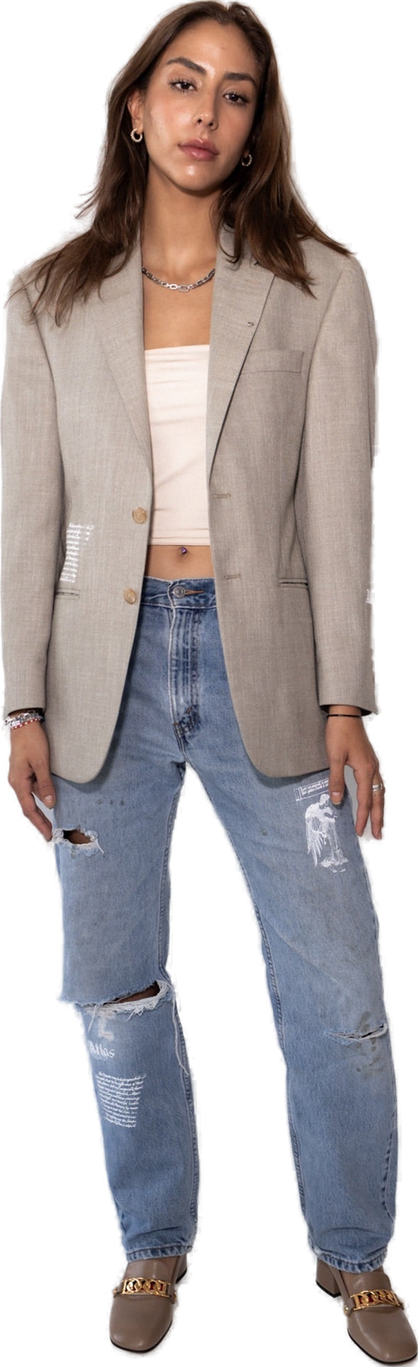 Lincoln Dove Linen Blazer