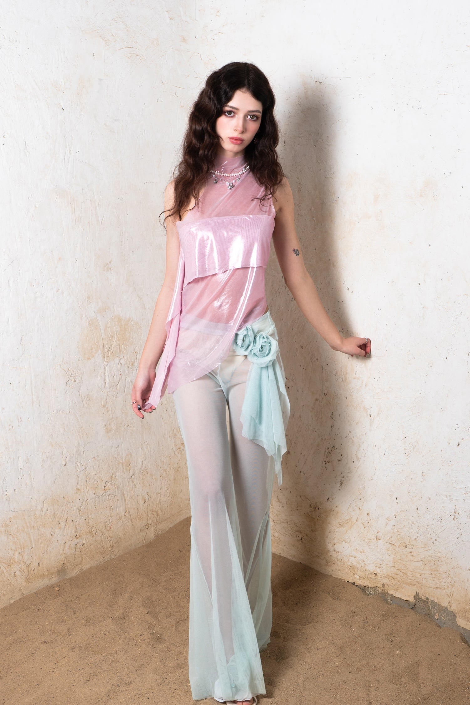 Metallic Pink Neptune Top