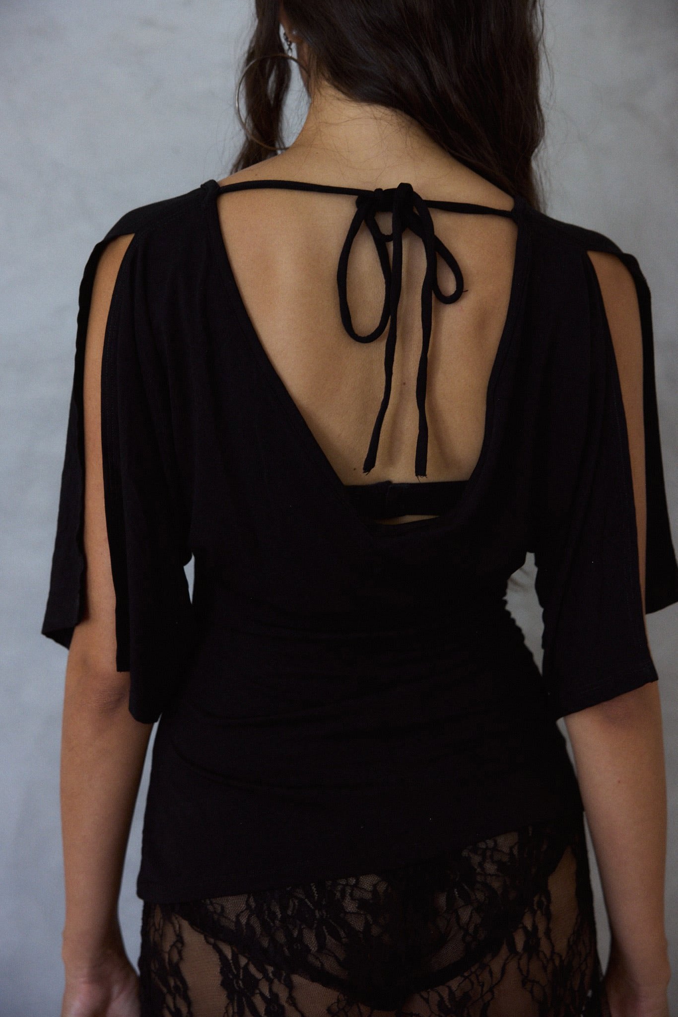 Lily Flutter Tee in Midnight