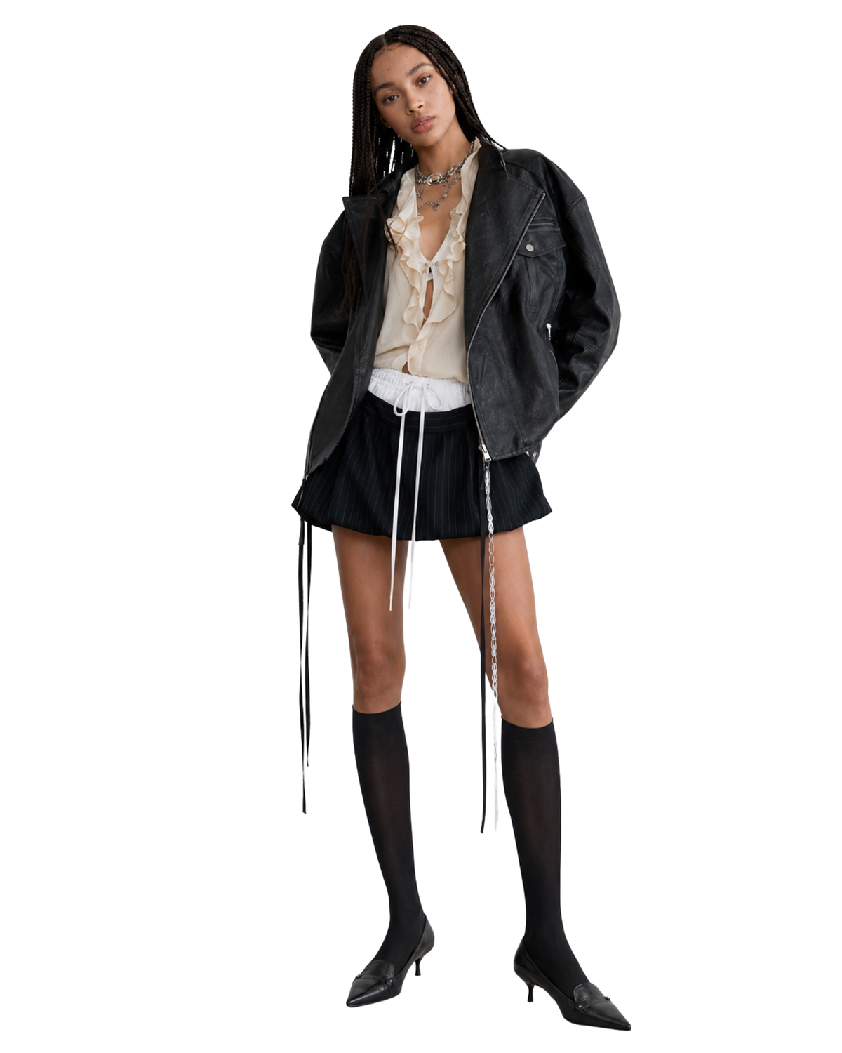 TILDA Striped Pants with Detachable Skirt