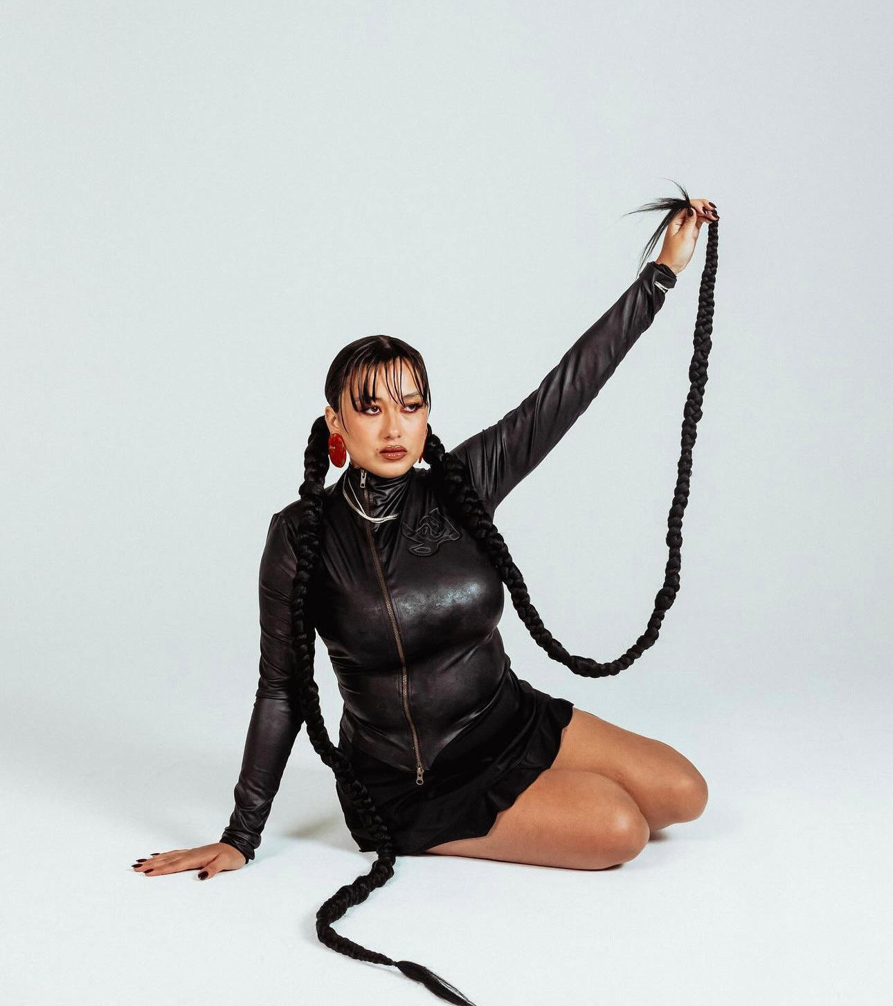 Black de V Zip Jacket