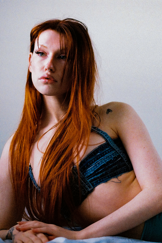 RECYCLED DENIM RAIN TOP