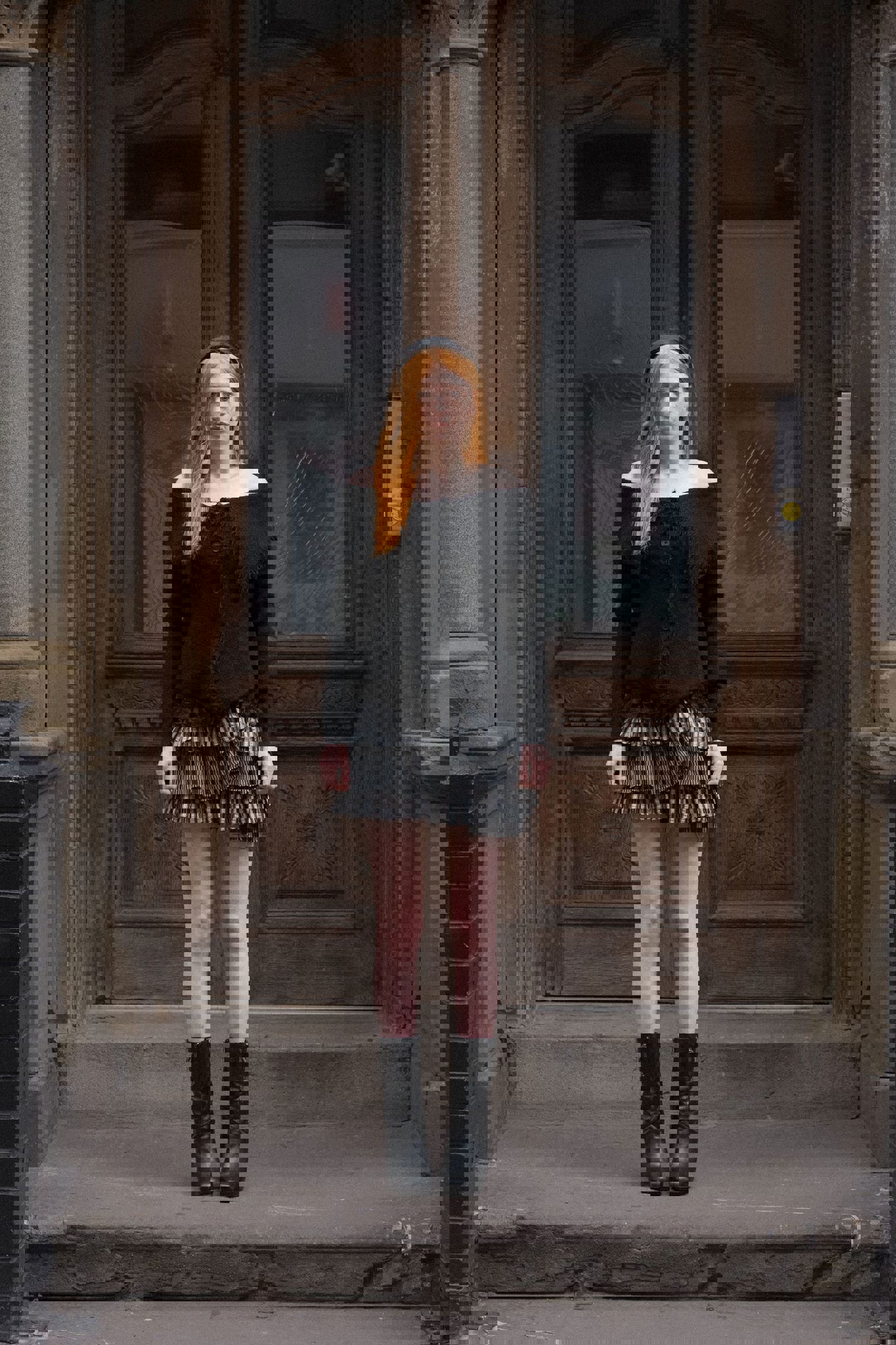 Ragged Off Shoulder Knit Cardigan