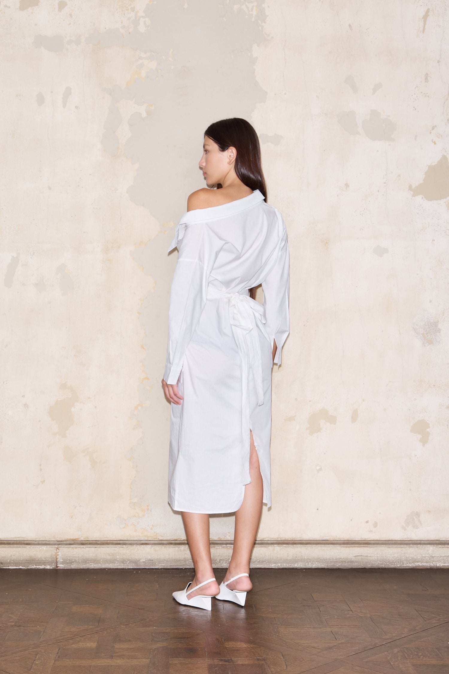 CAMISERO DRESS WHITE