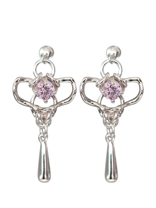 Pink Spine Earrings S925