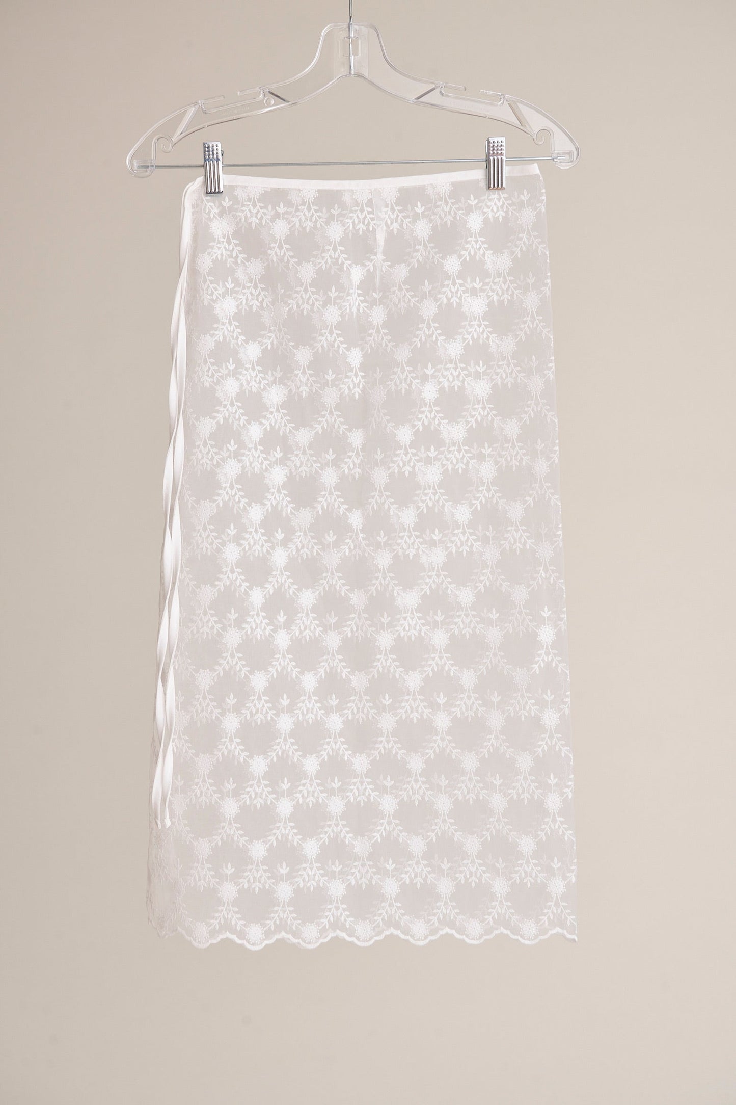 Kaia Lace Wrap Skirt in White