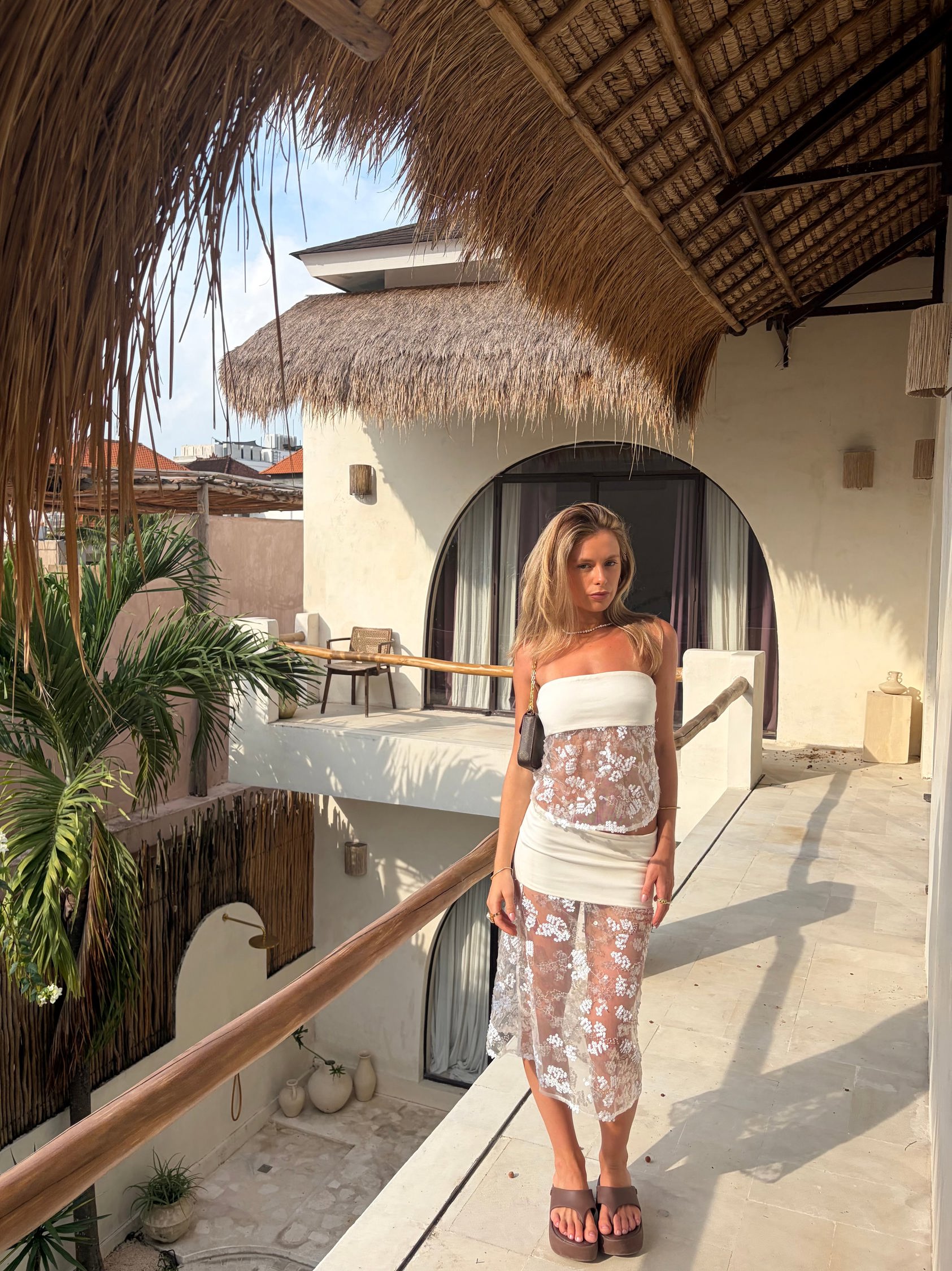 MARBELLA BLANCHE TOP + SCARF