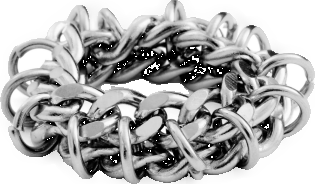 Xs Stacked Chainmail Ring