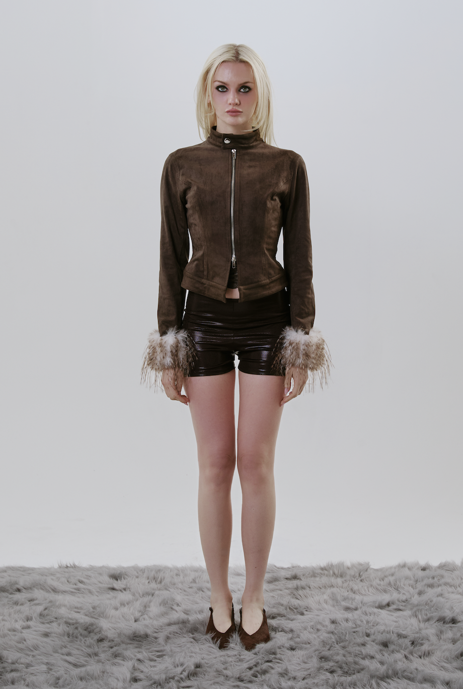 Suede Seraphim Jacket in Dark Brown
