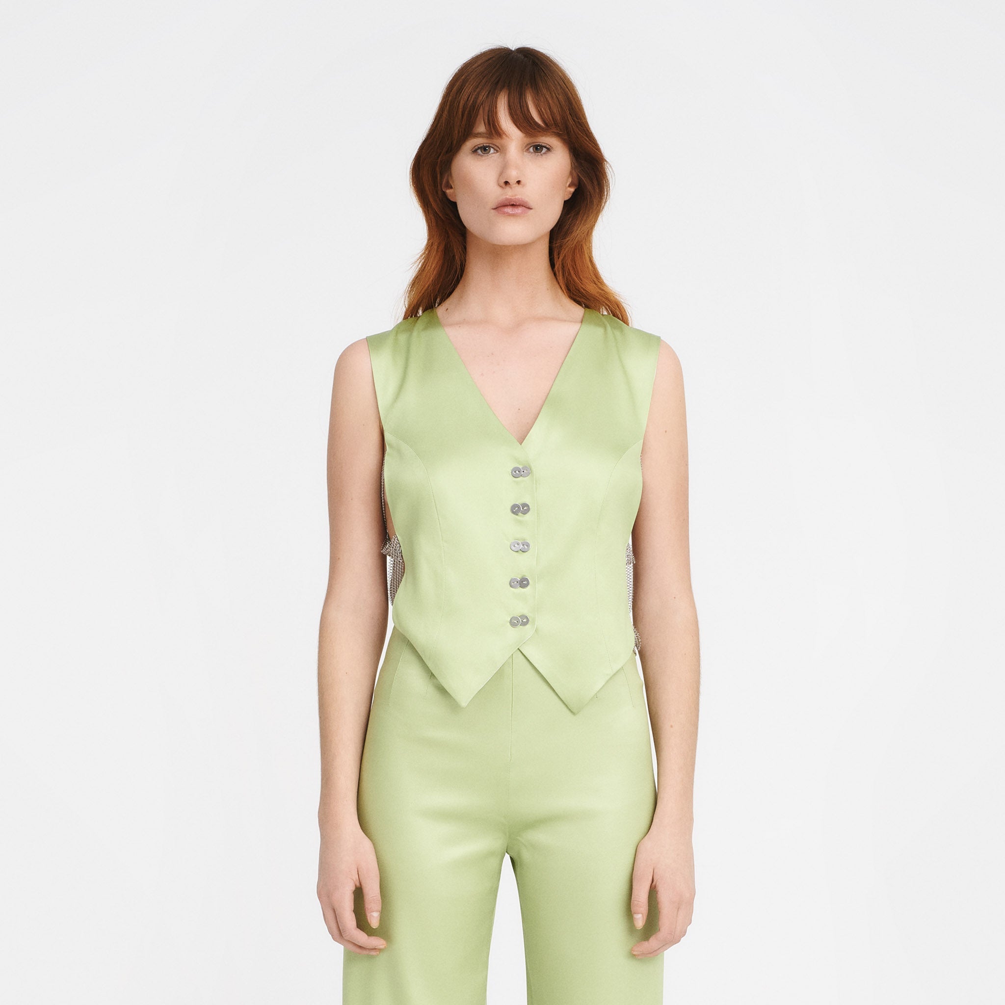 The Vest in Matcha Green