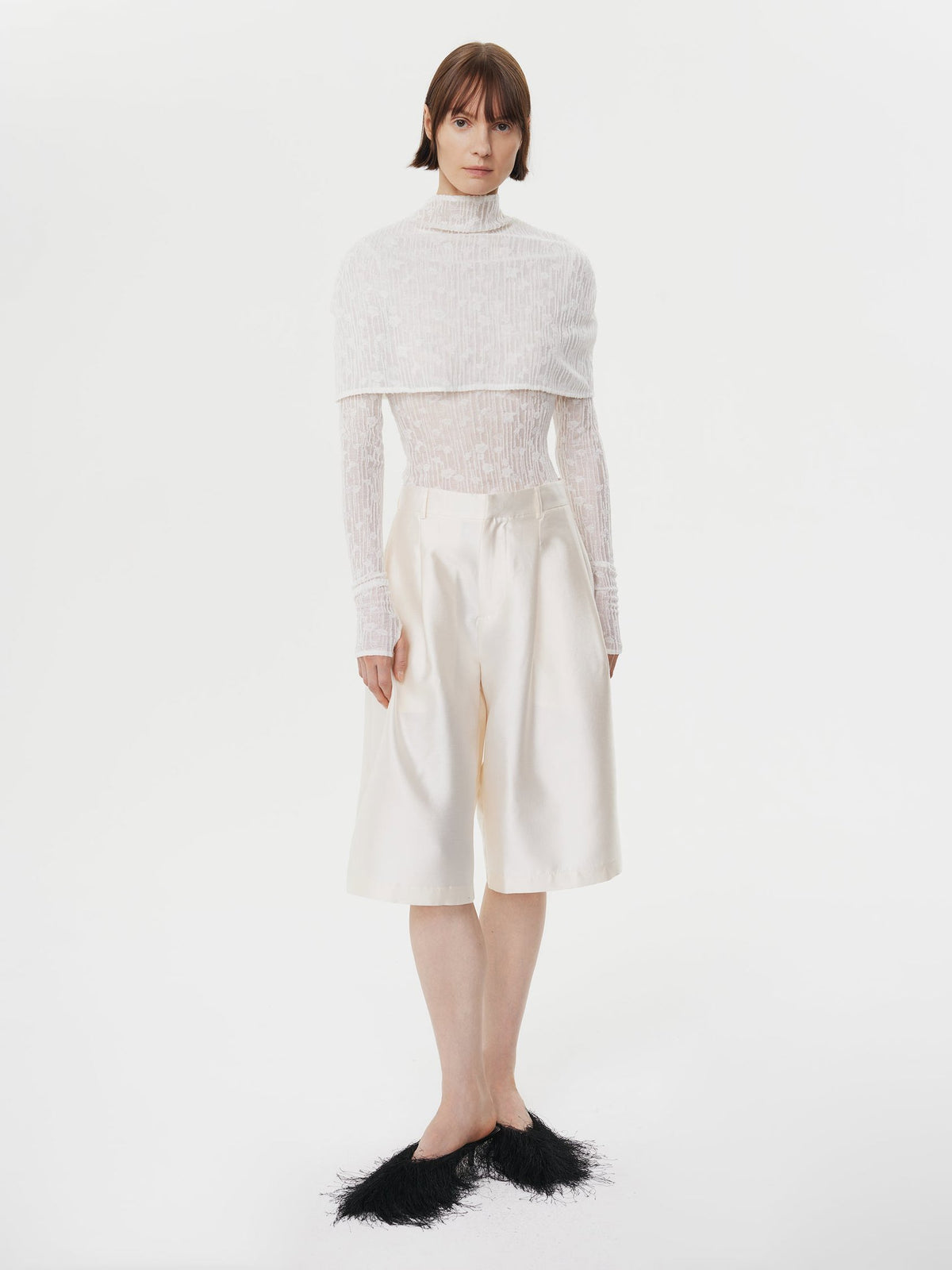 Pelerine Top in White