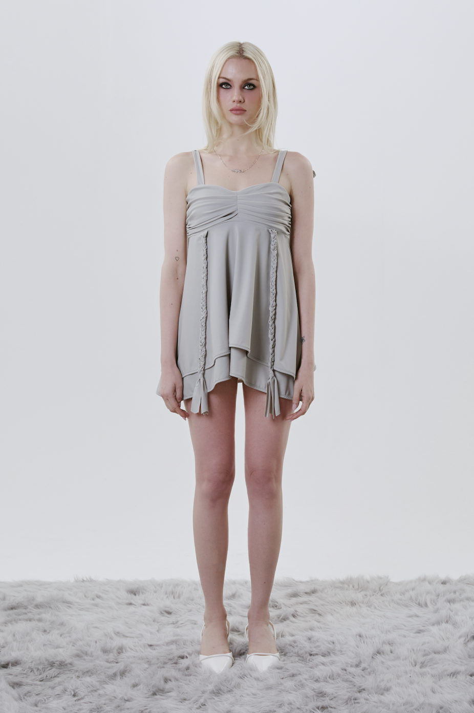 Oracle Dress in Grey Blue
