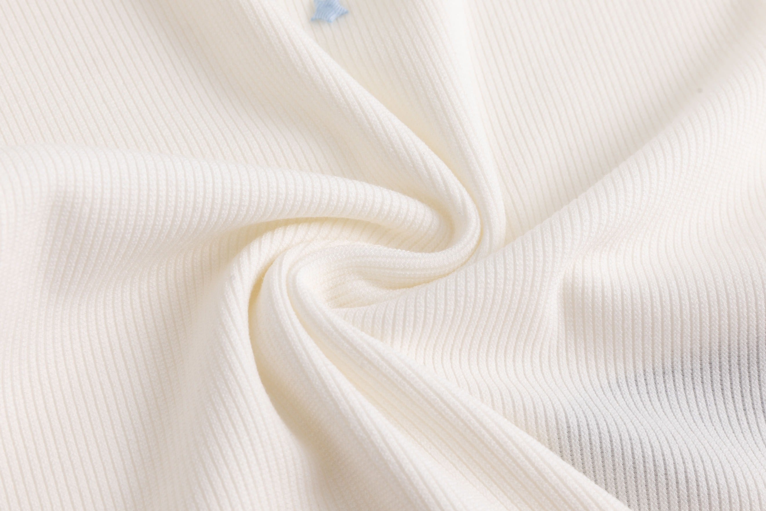 Ribbed Knit Tank Top with Bows White