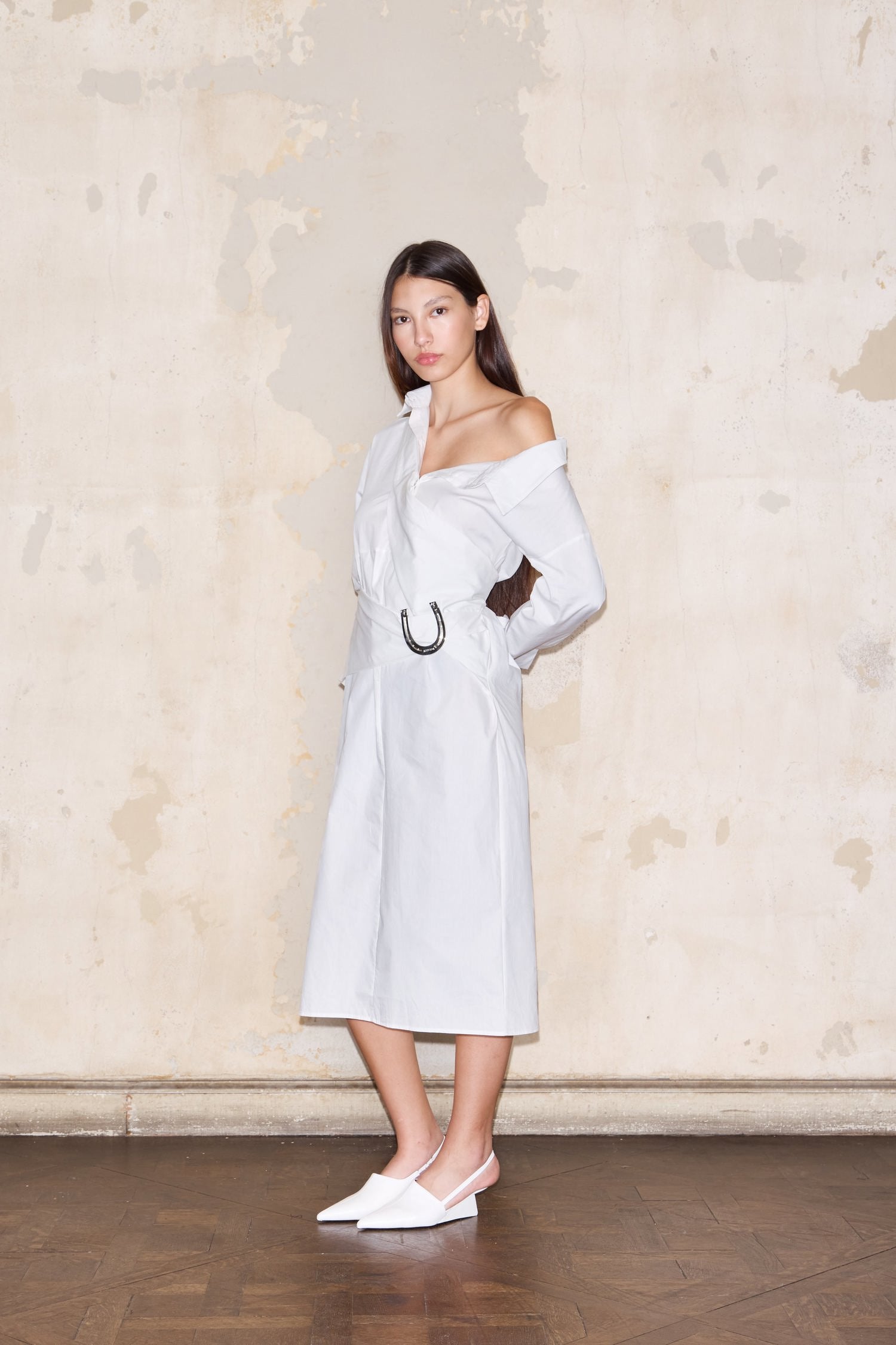 CAMISERO DRESS WHITE