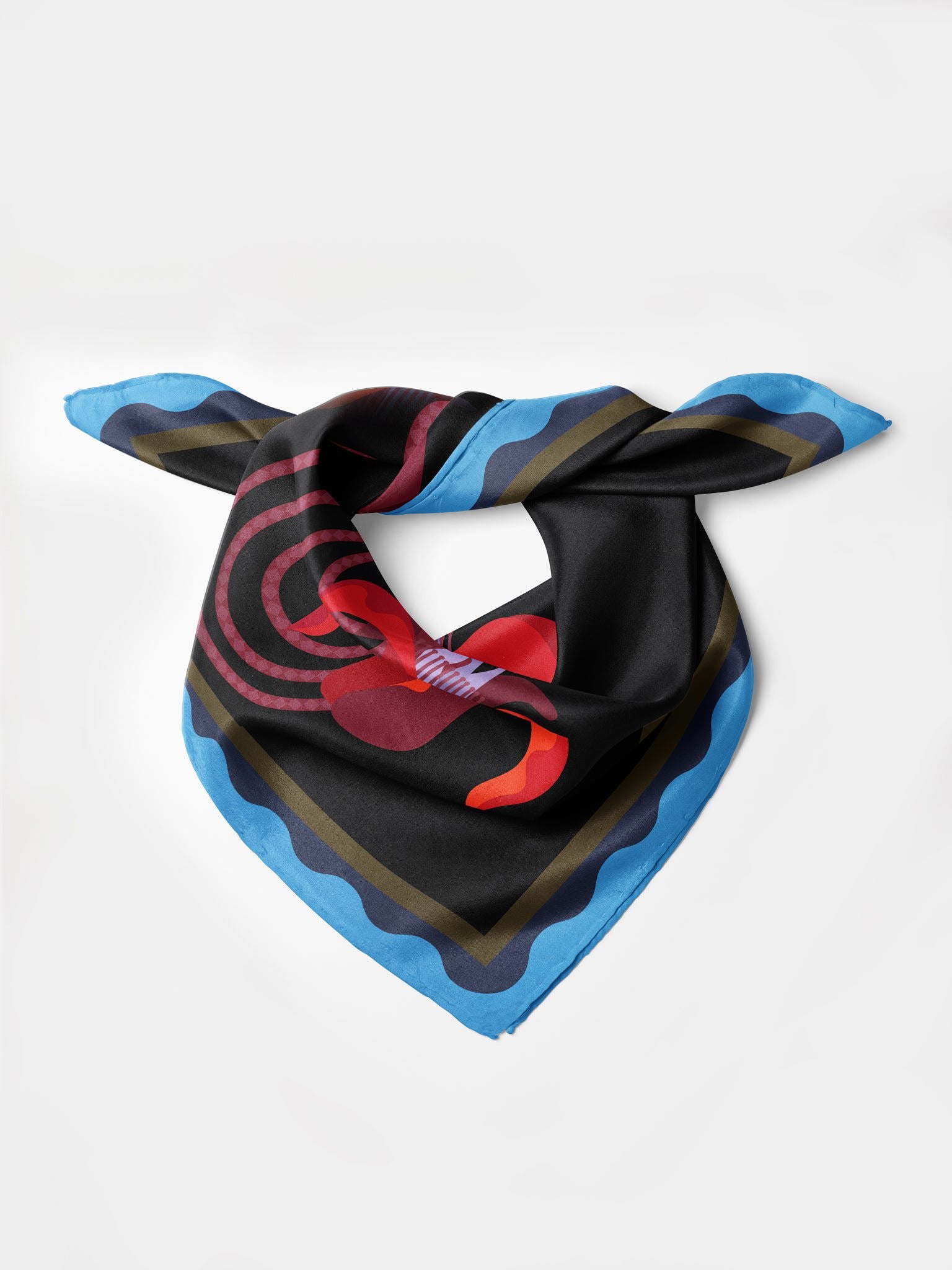 Medium Silk Scarf 'LATE BLOOMER'