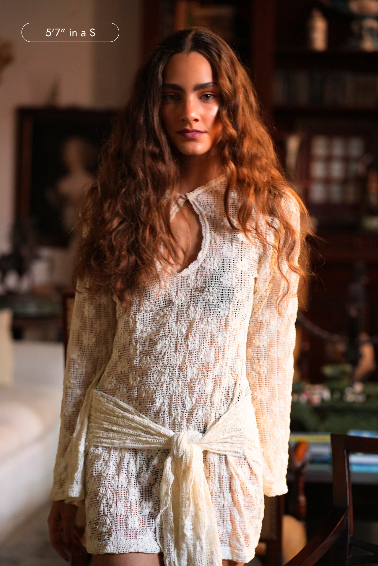 Brisa Keyhole Lace Mini Dress
