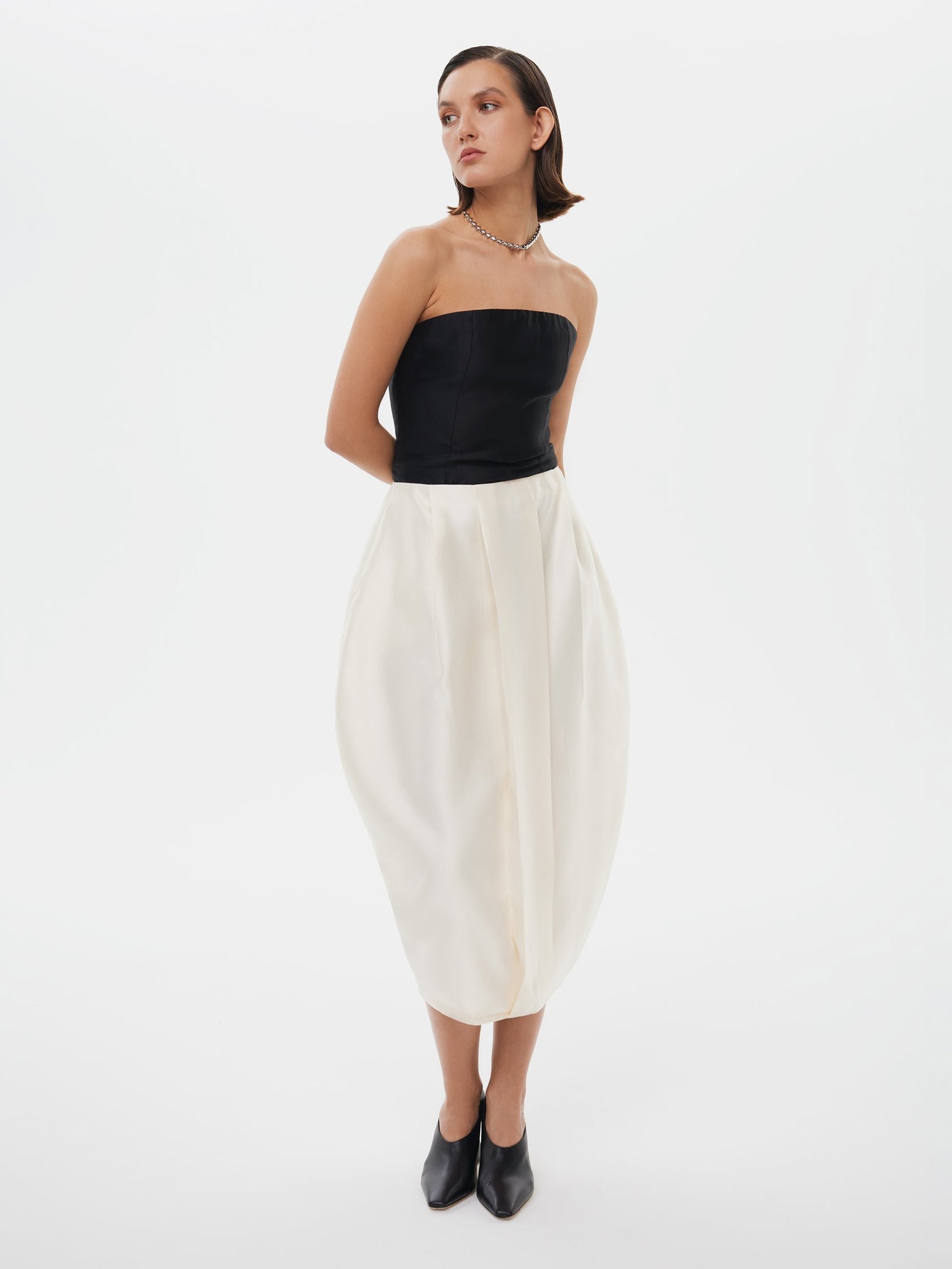 Tulip Skirt in Starlight White