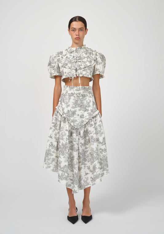 MARGO SKIRT IN TOILE DE JOUY
