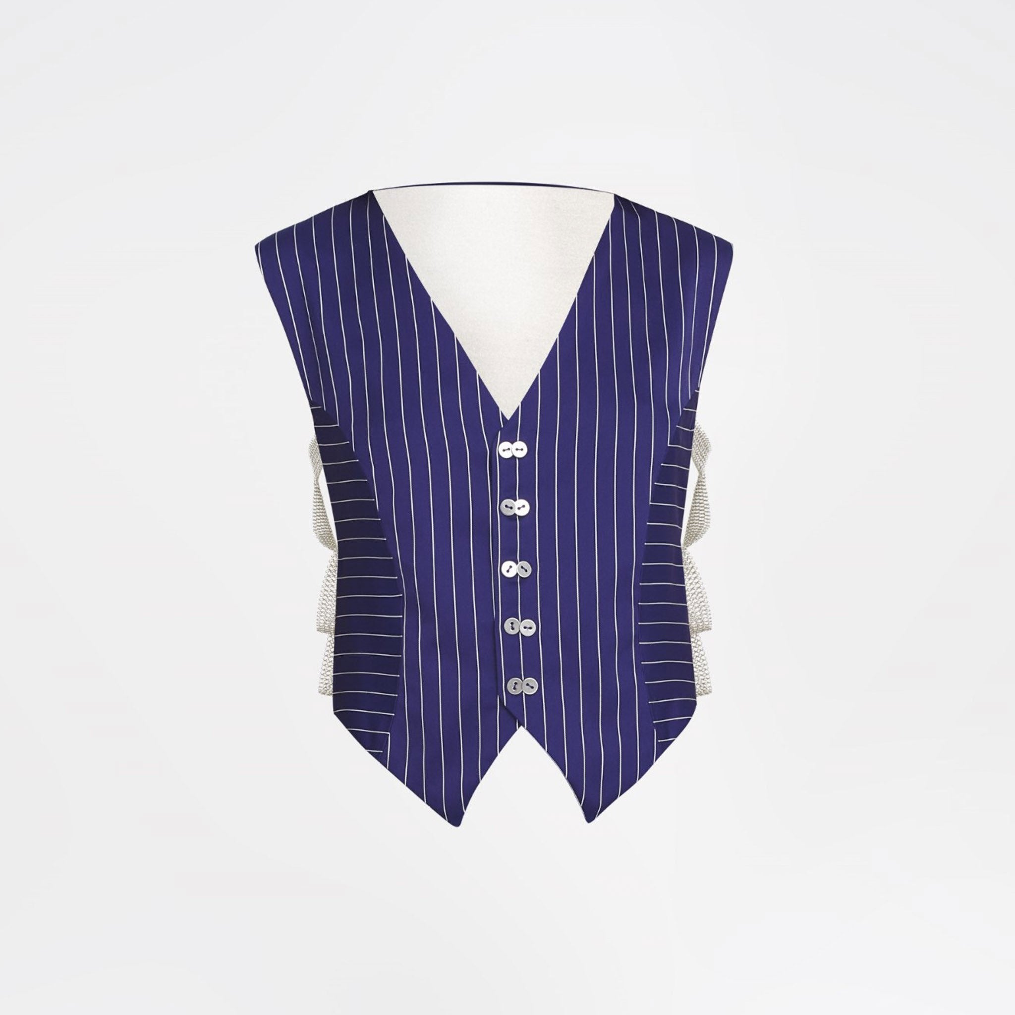 The Vest in Purple Pinstripes