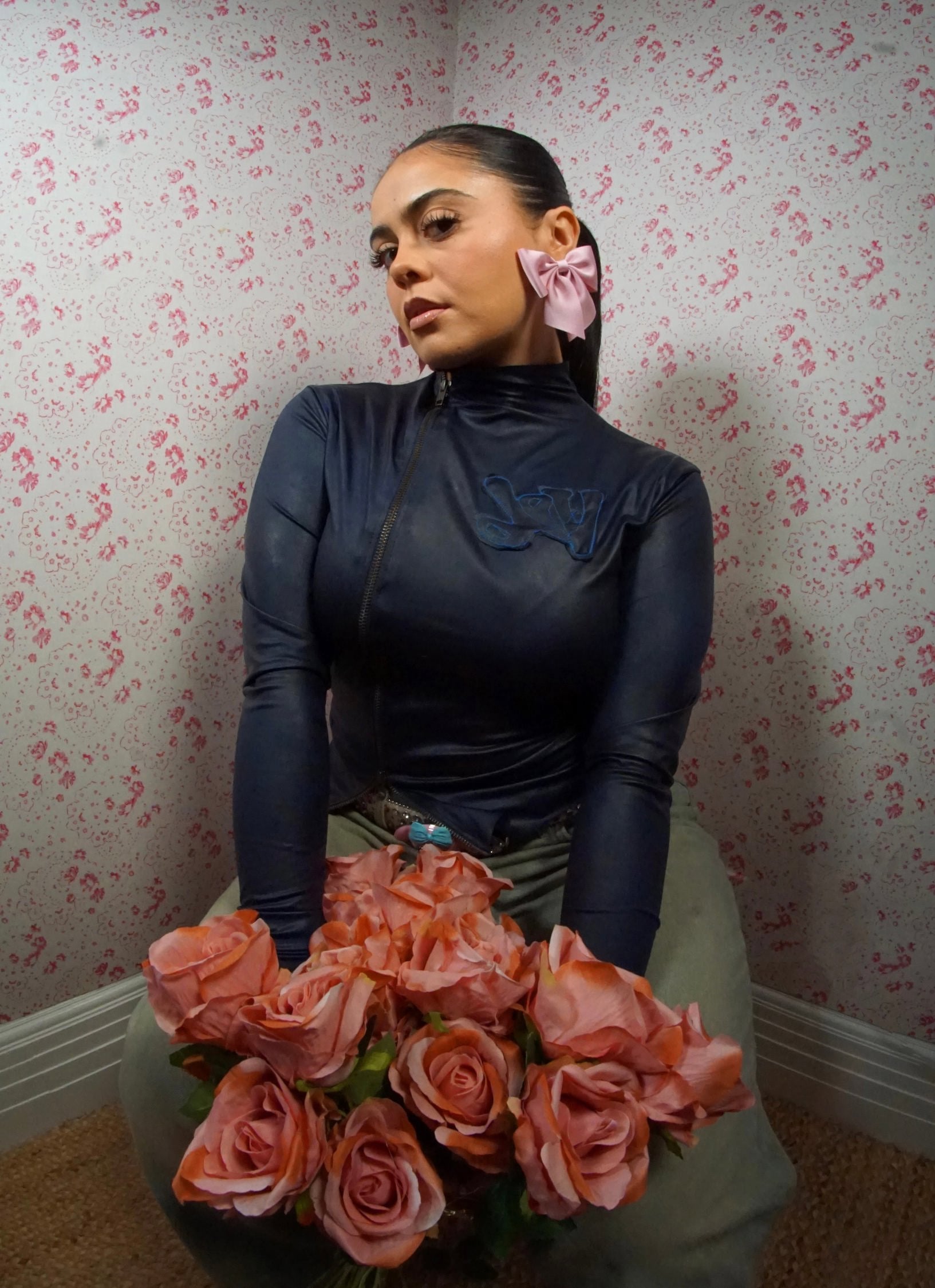 Navy Blue de V Zip Jacket