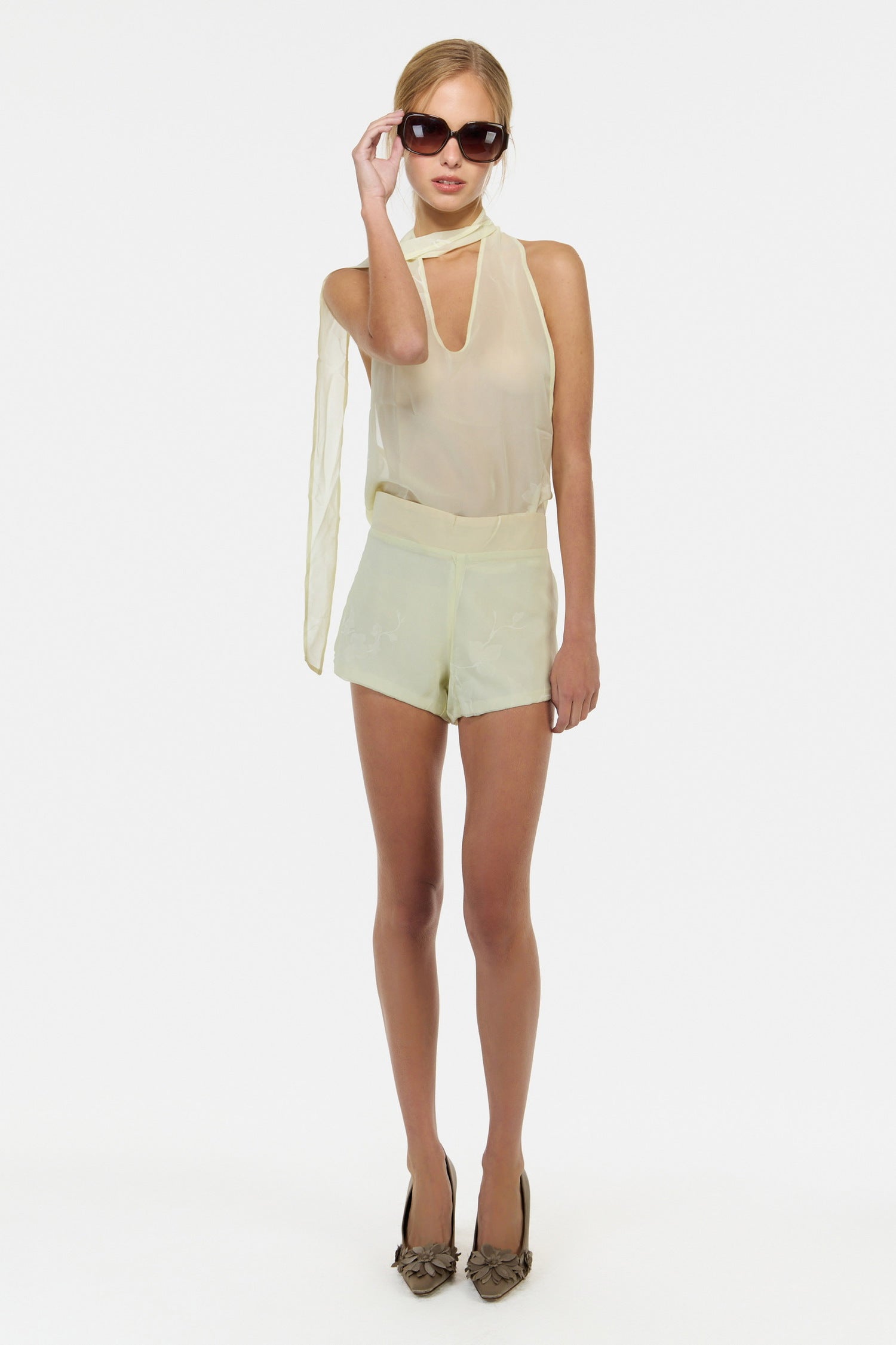 short silk chiffon