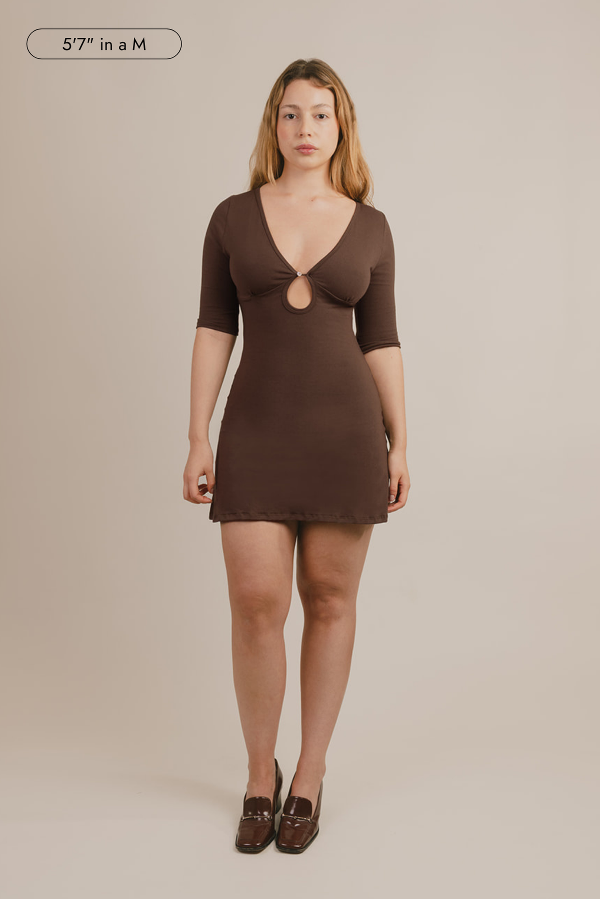 Millie Keyhole 3/4 Sleeve Dress