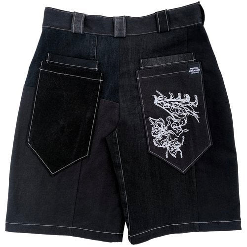 CHAIN EMBROIDERED SHORTS - MULTIPLE COLORS