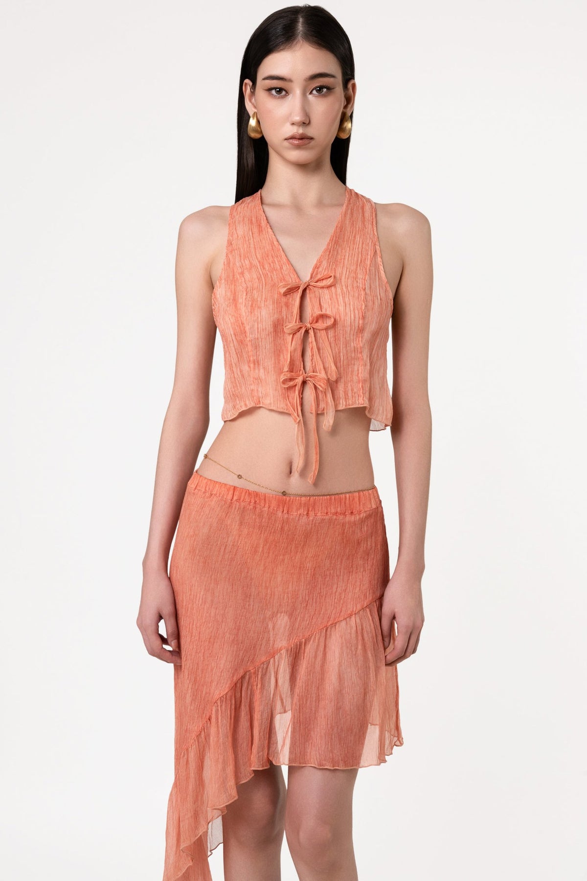 Springs Bow Silk Vest
