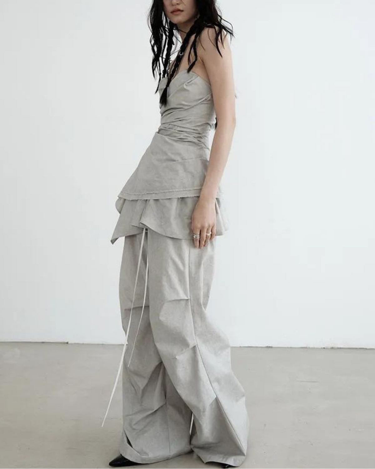 Soft Cement Oversized Pants