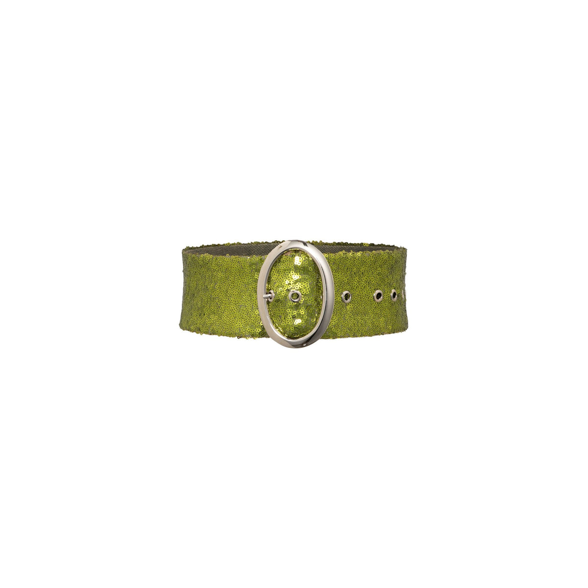 Green Sequin Wide Belt