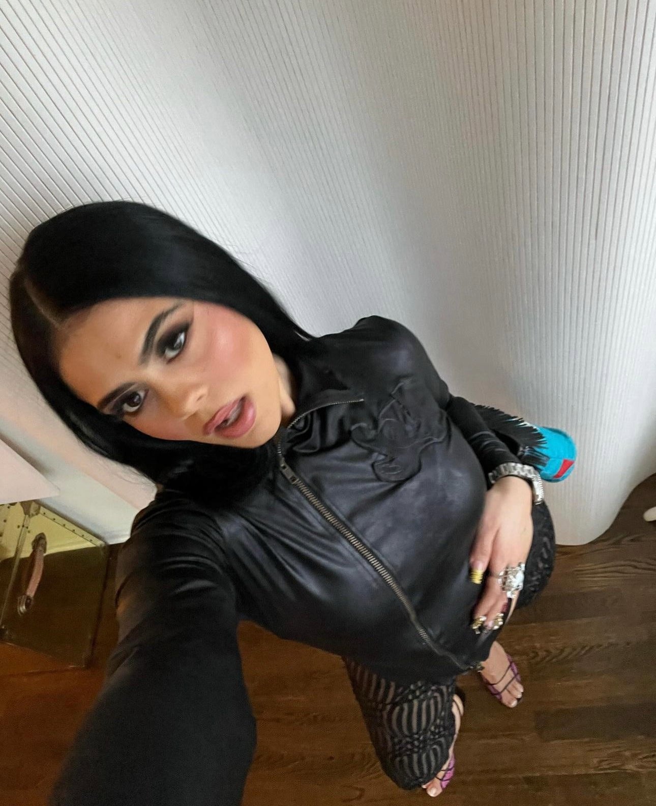 Black de V Zip Jacket