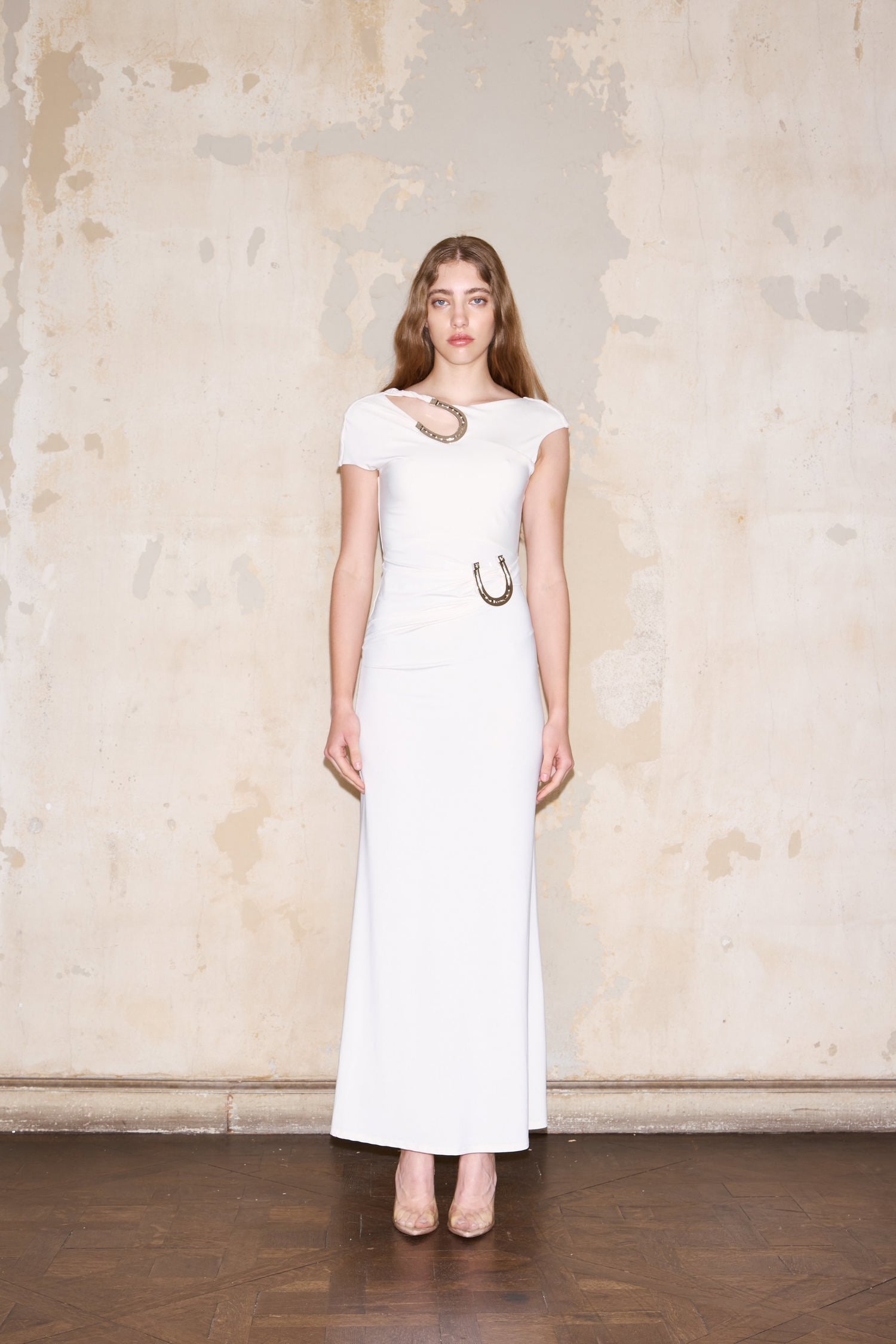 DEVOTO DRESS OFF WHITE