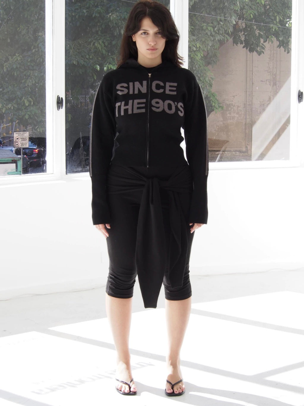 SWEATER SINCE THE 90'S - BLACK WITH GREY LETTERS