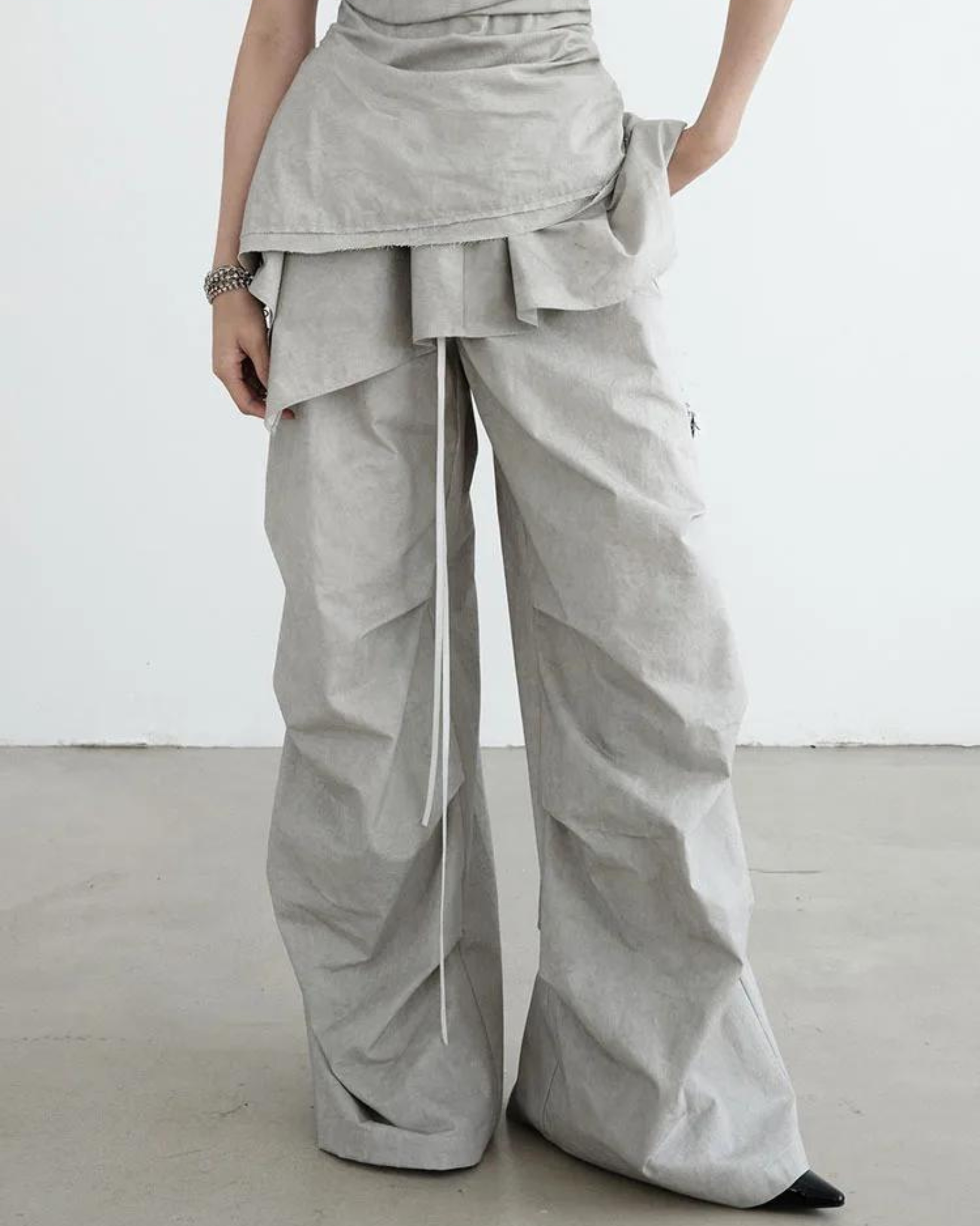 Soft Cement Oversized Pants