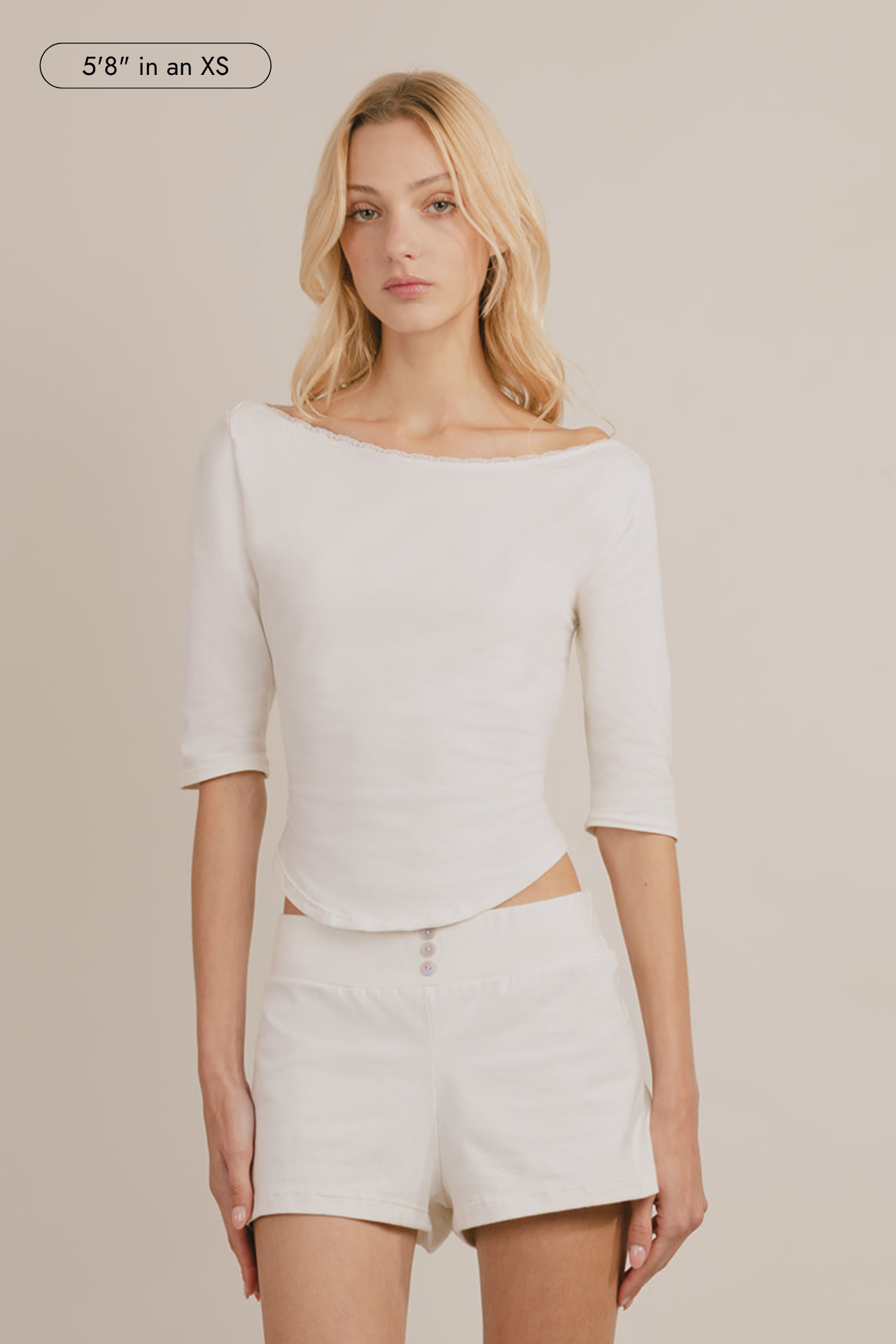 Colette 3/4 Sleeve Boat Neck Top