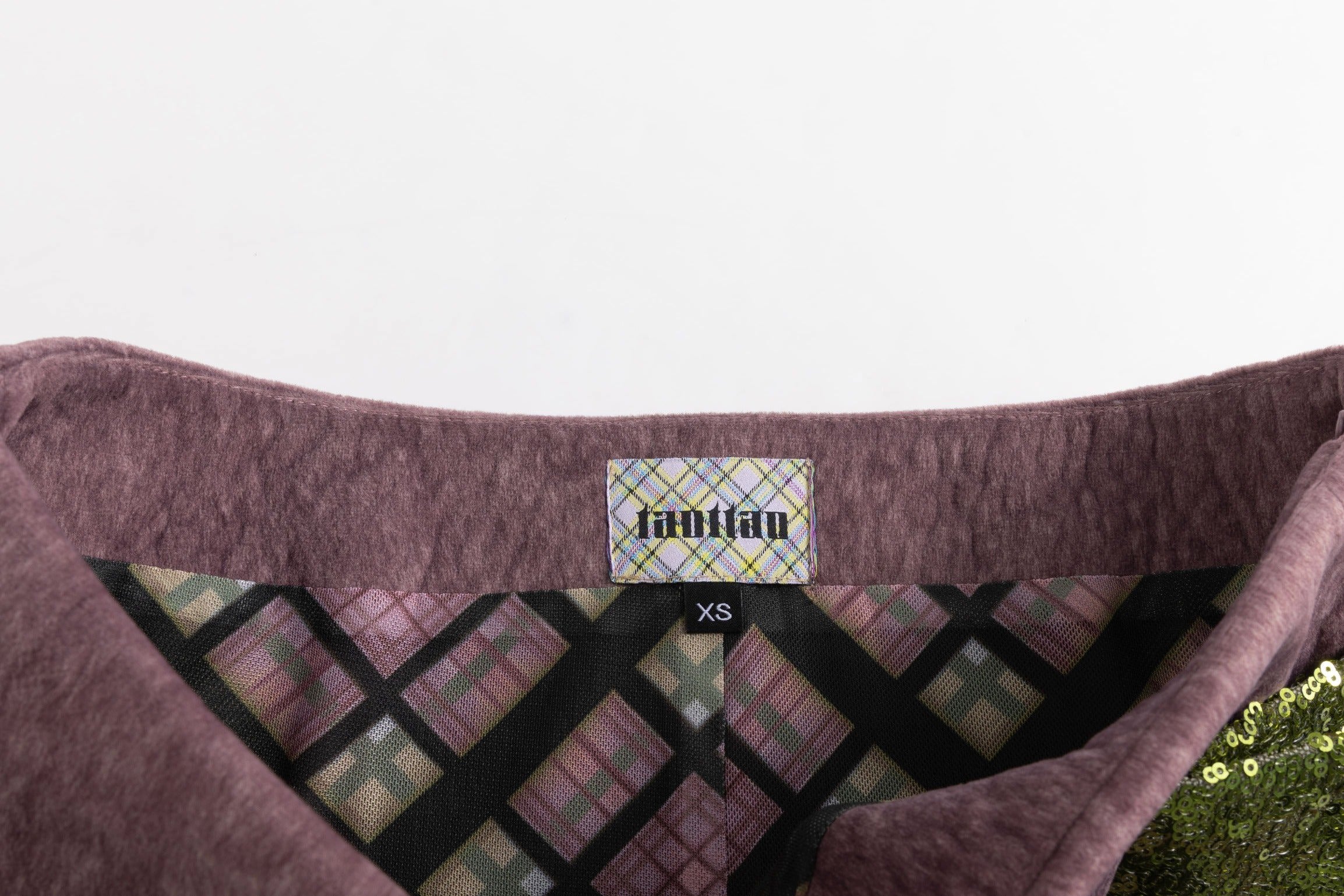 Purple Suede Sequins Belted Mini Skirt