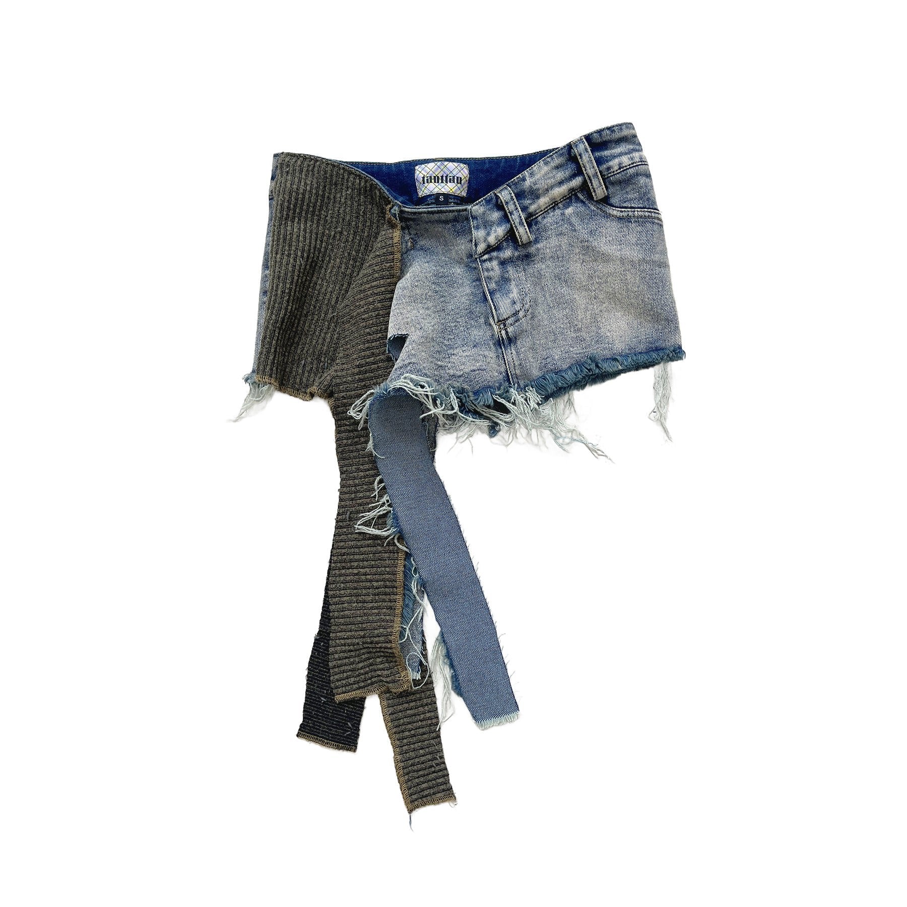 Denim Loose Braid Skort