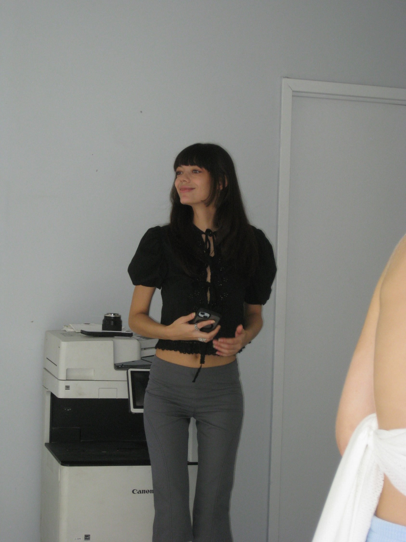 Chaser Black Crop Blouse