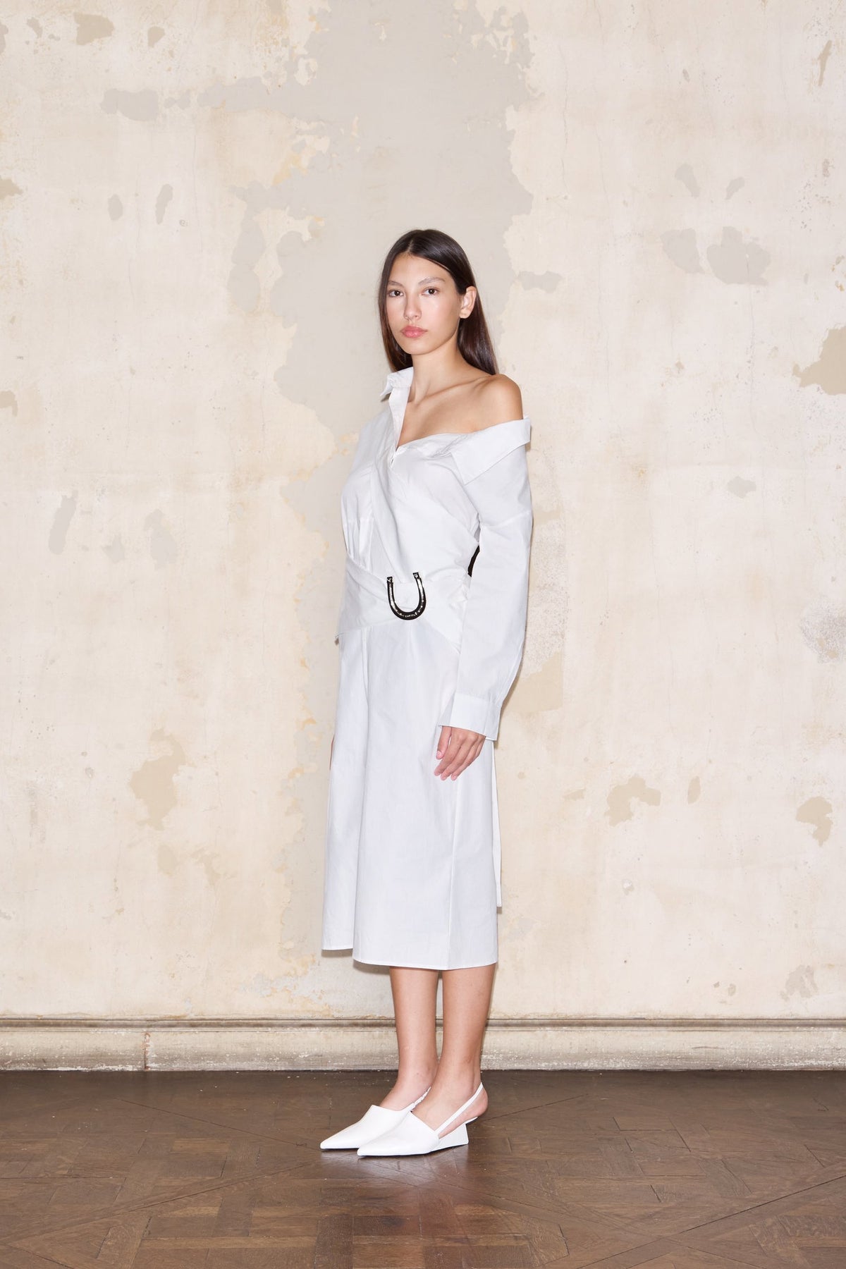 CAMISERO DRESS WHITE