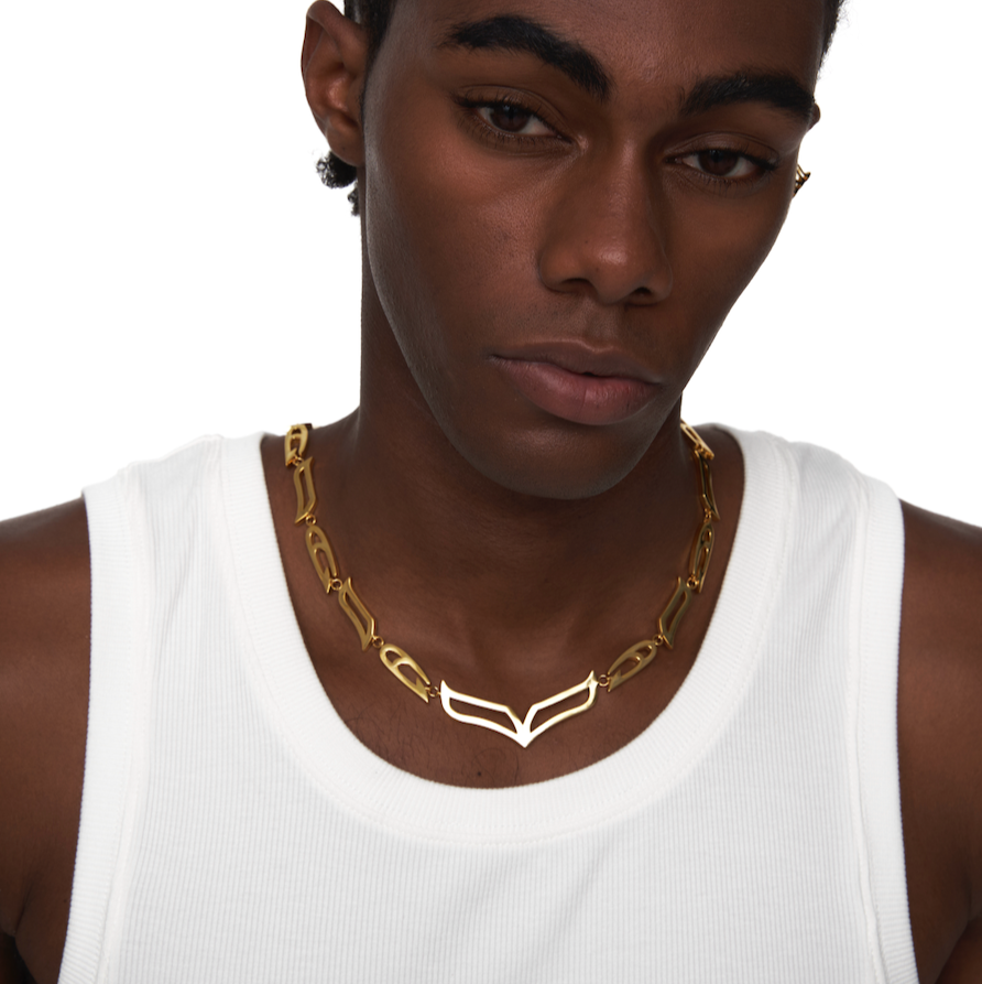 My Heart Soars|Chunky V-Link Silver Necklace