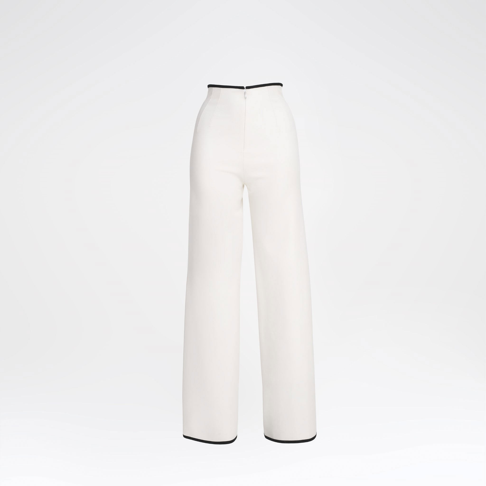 V-Back Trousers in White