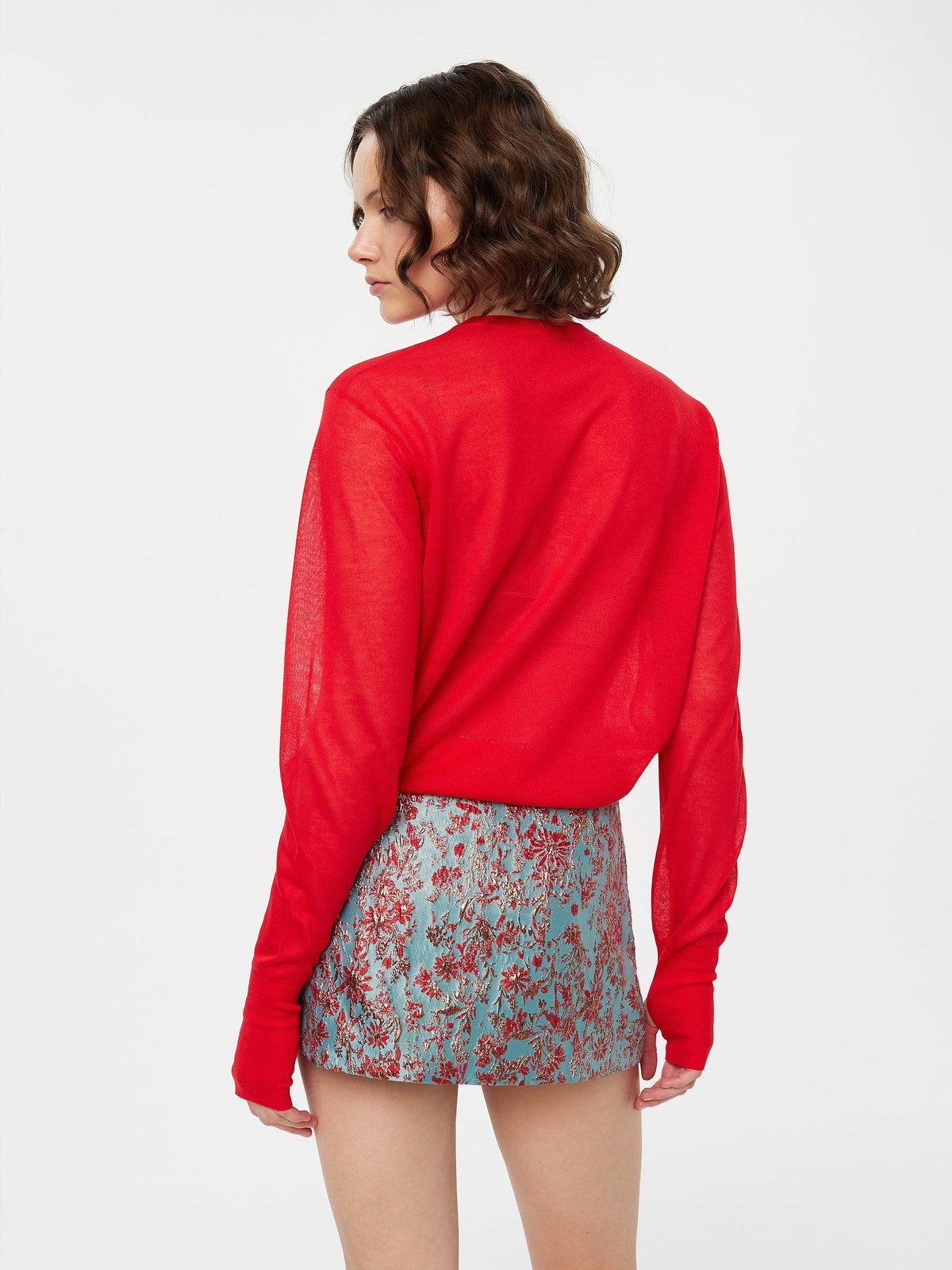 Blur Cardigan in Red