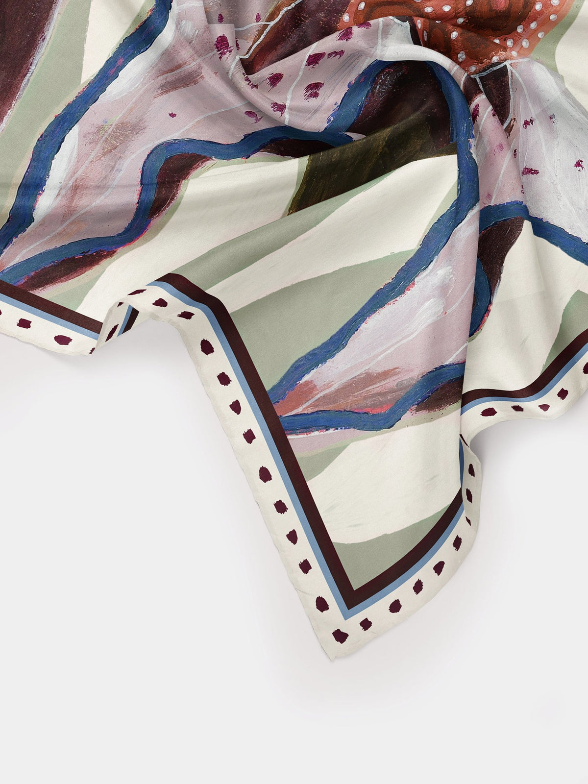 Square Shawl 'The Botanist’s Gift' in Mint