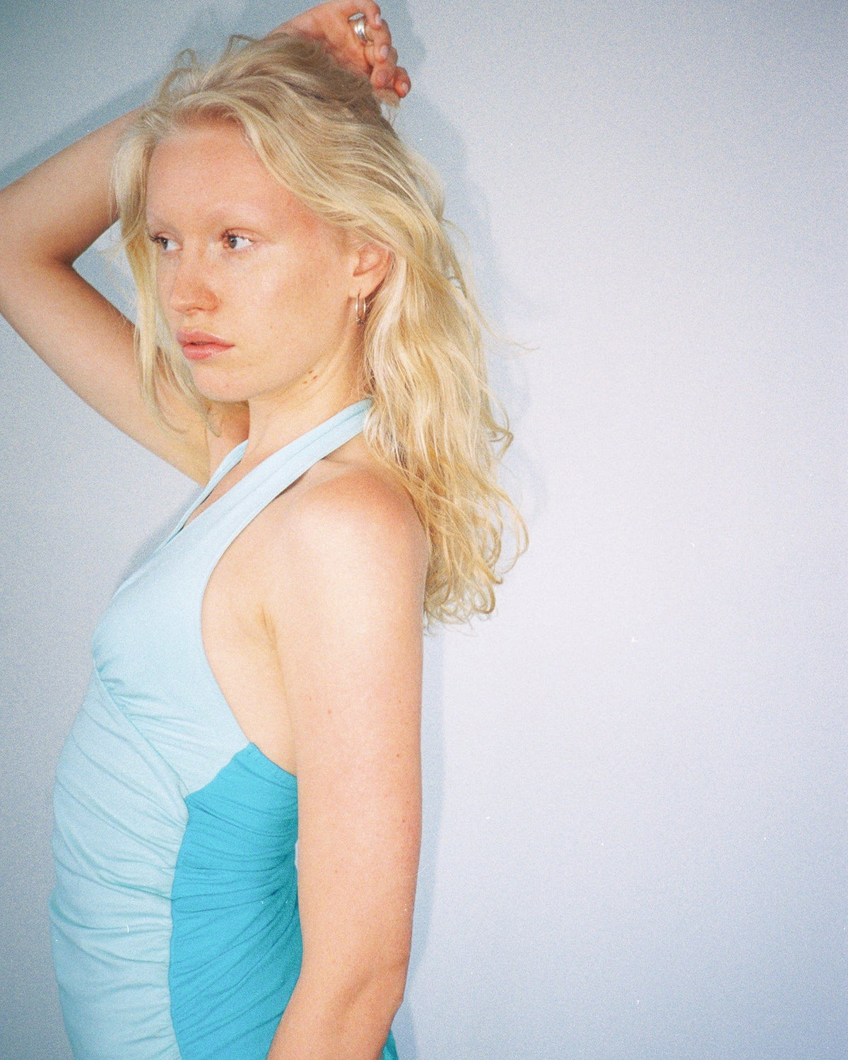 VERSO two tone halter top - blue
