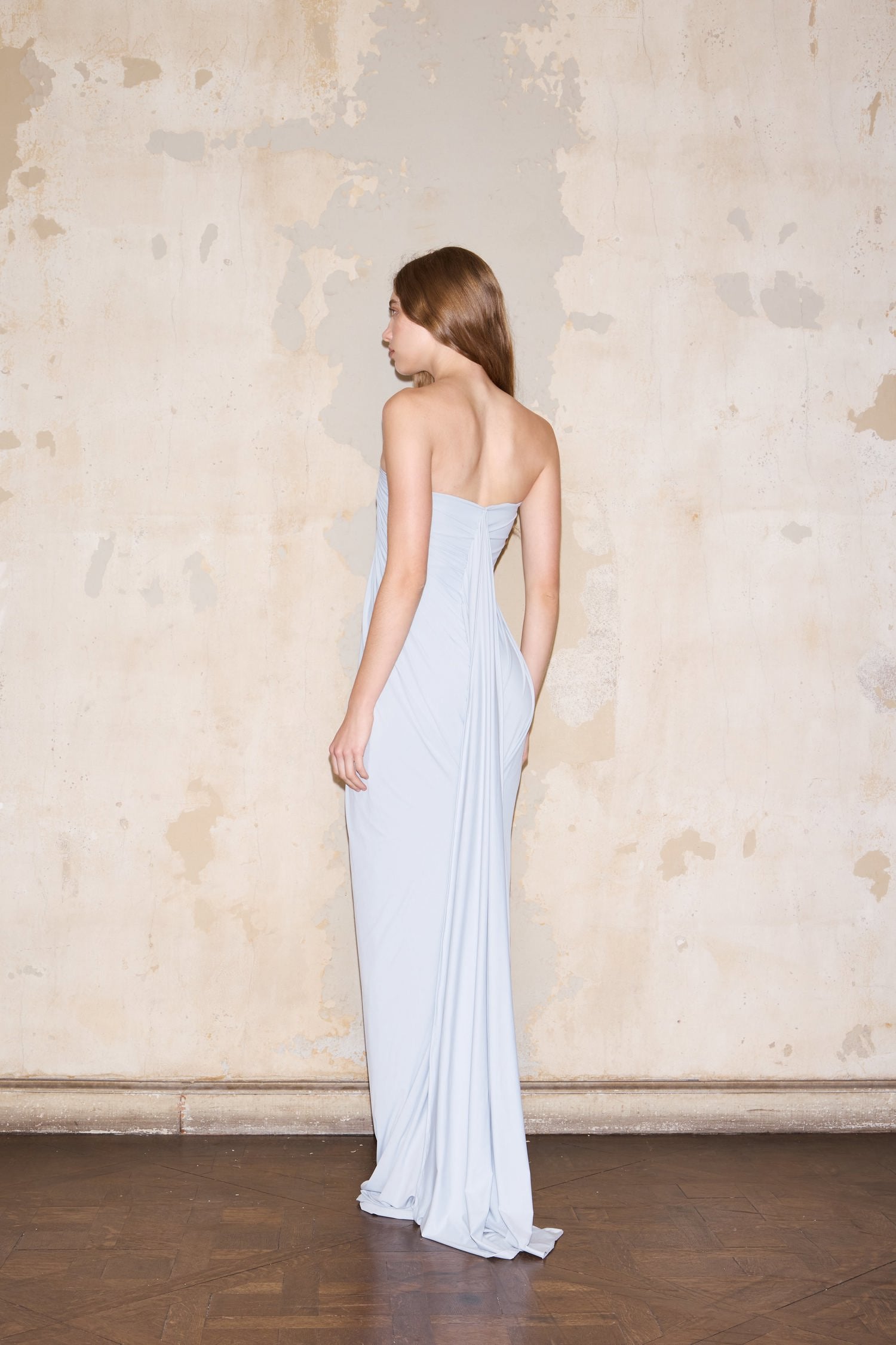 VEDIA DRESS LIGHT GREY