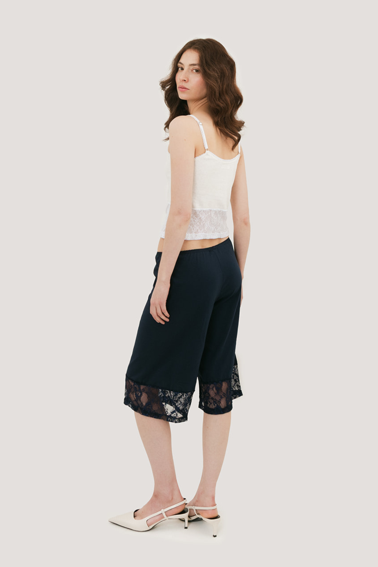 Nina Cotton & Lace Tank Top