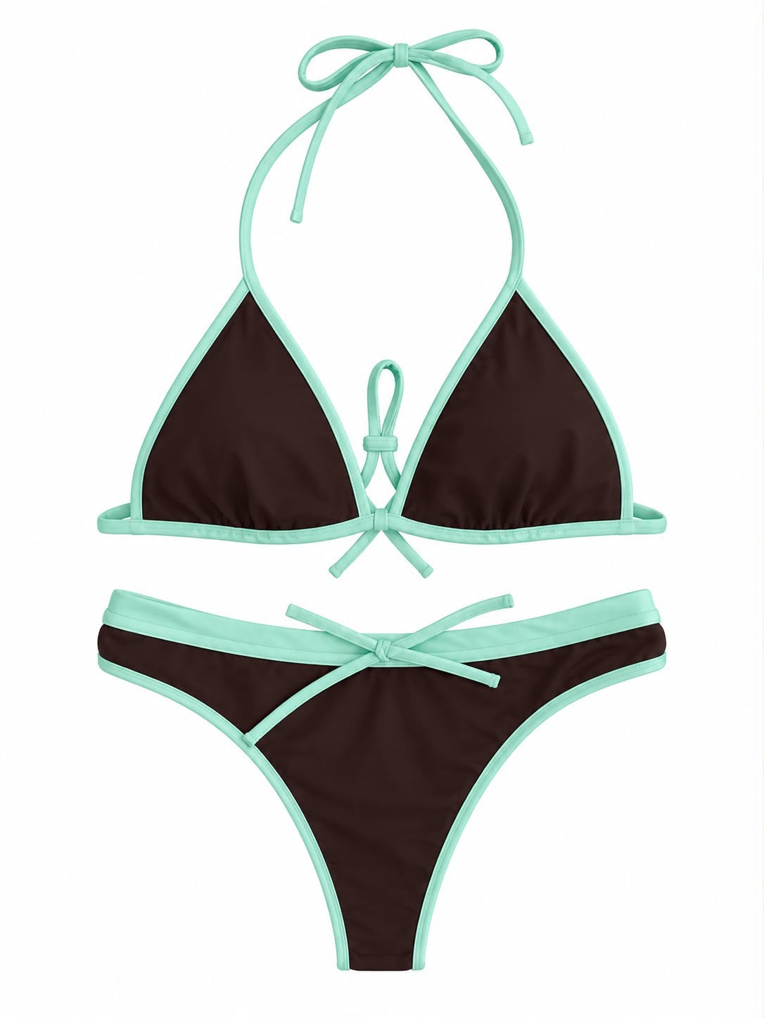 Chocolate & Mint Triangle Bikini
