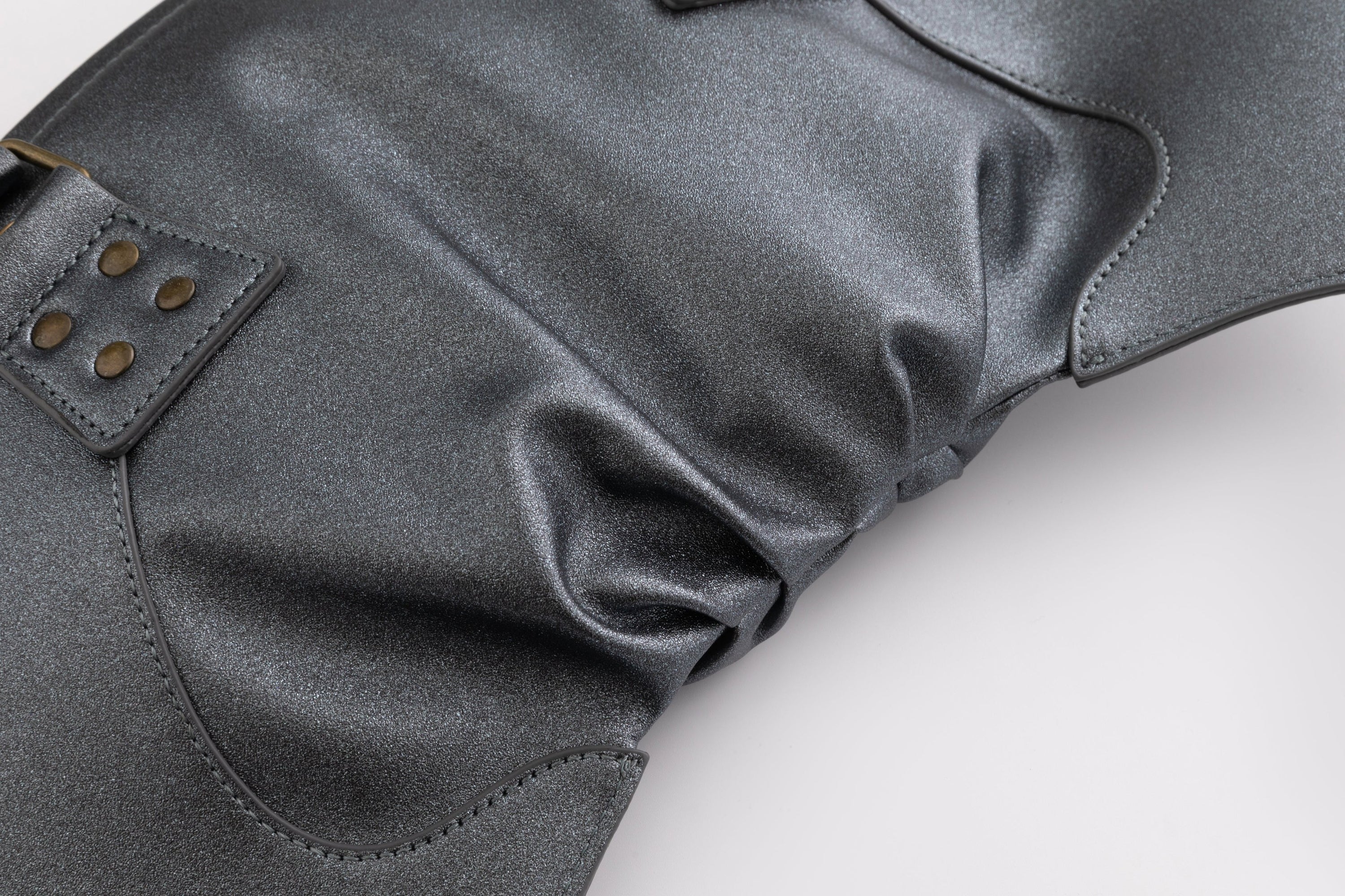 The Croissant Bag Dark Silver