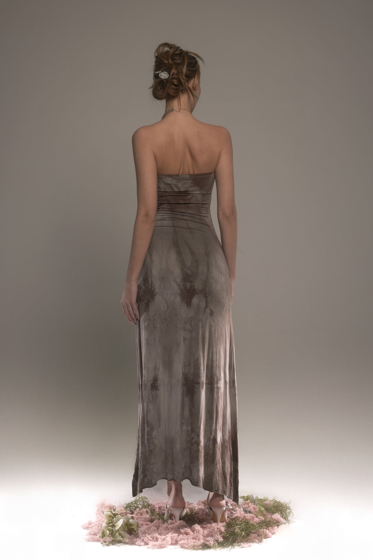 BROWN DYED JUPITER DRESS