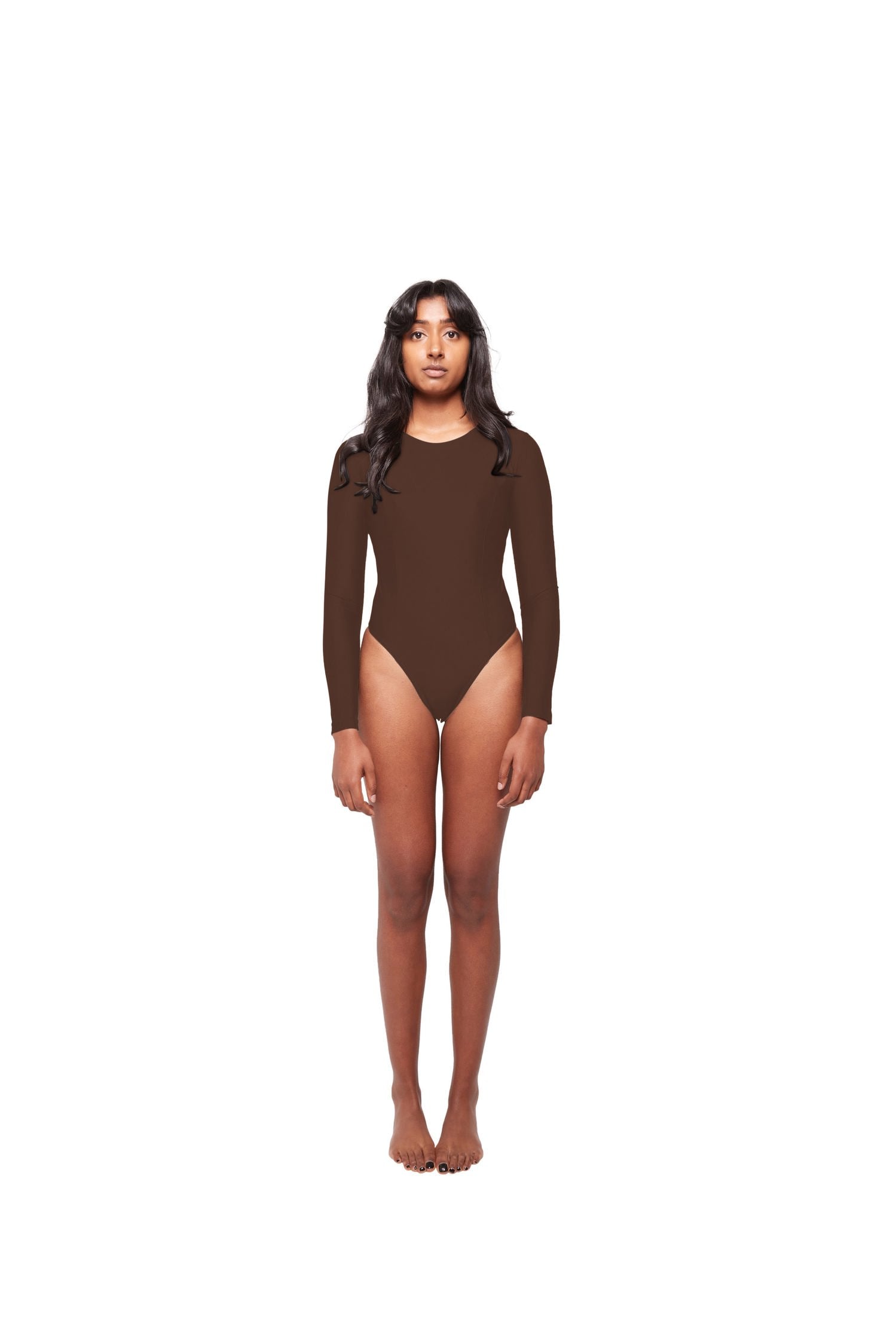 HA 004 - LOW CUT BODYSUIT - ARABICA